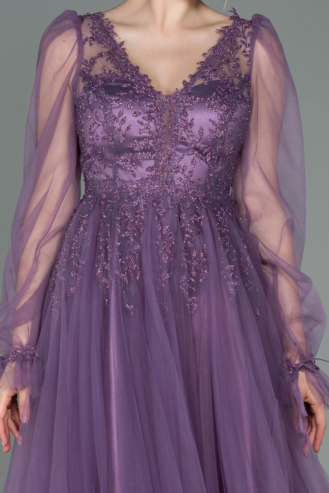 Lavender-Midi Invitation Dress ABK1771