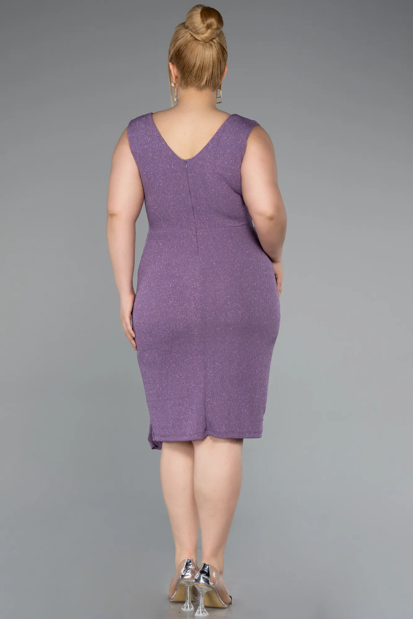 Lavender-Midi Oversized Evening Dress ABK1752