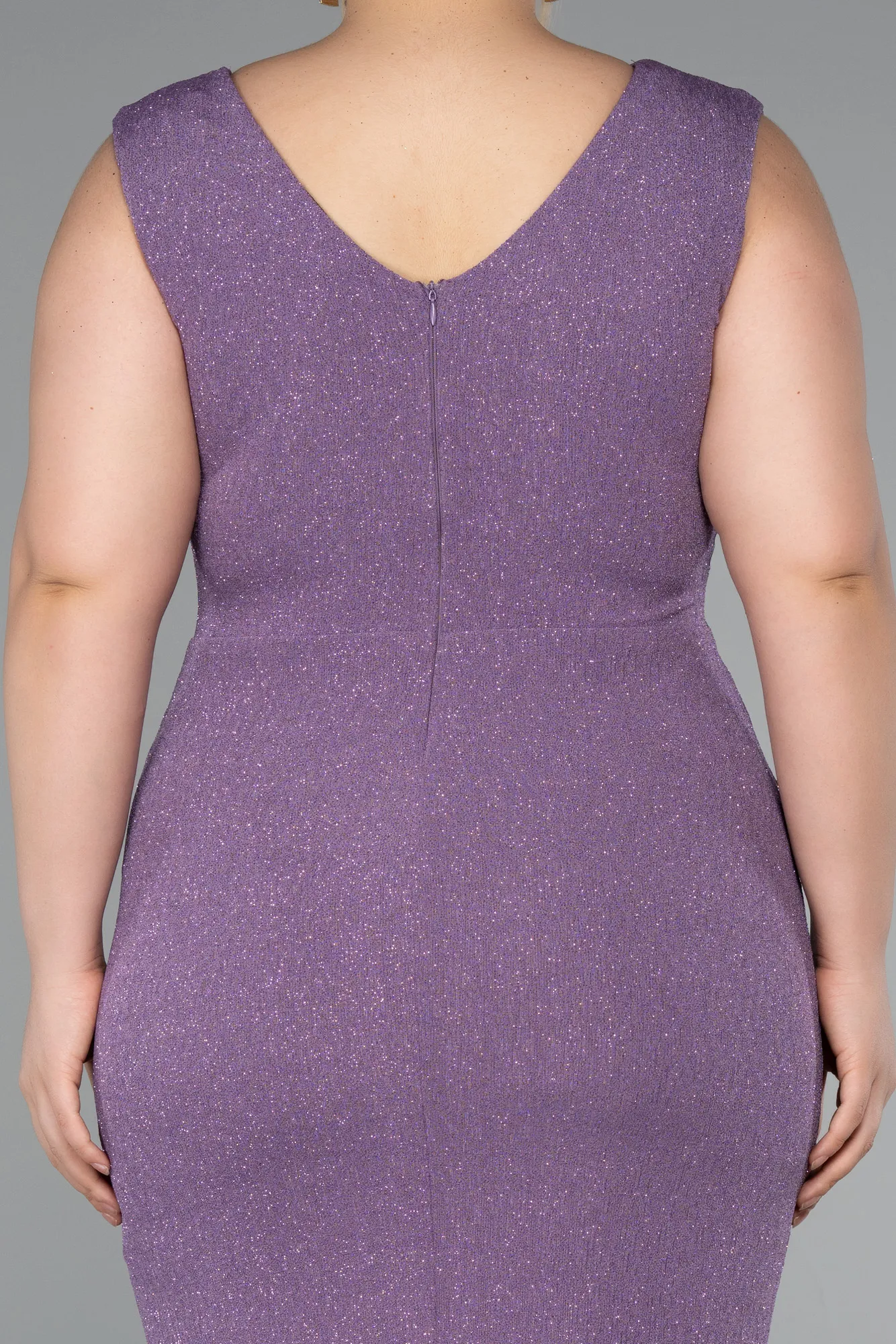 Lavender-Midi Oversized Evening Dress ABK1752