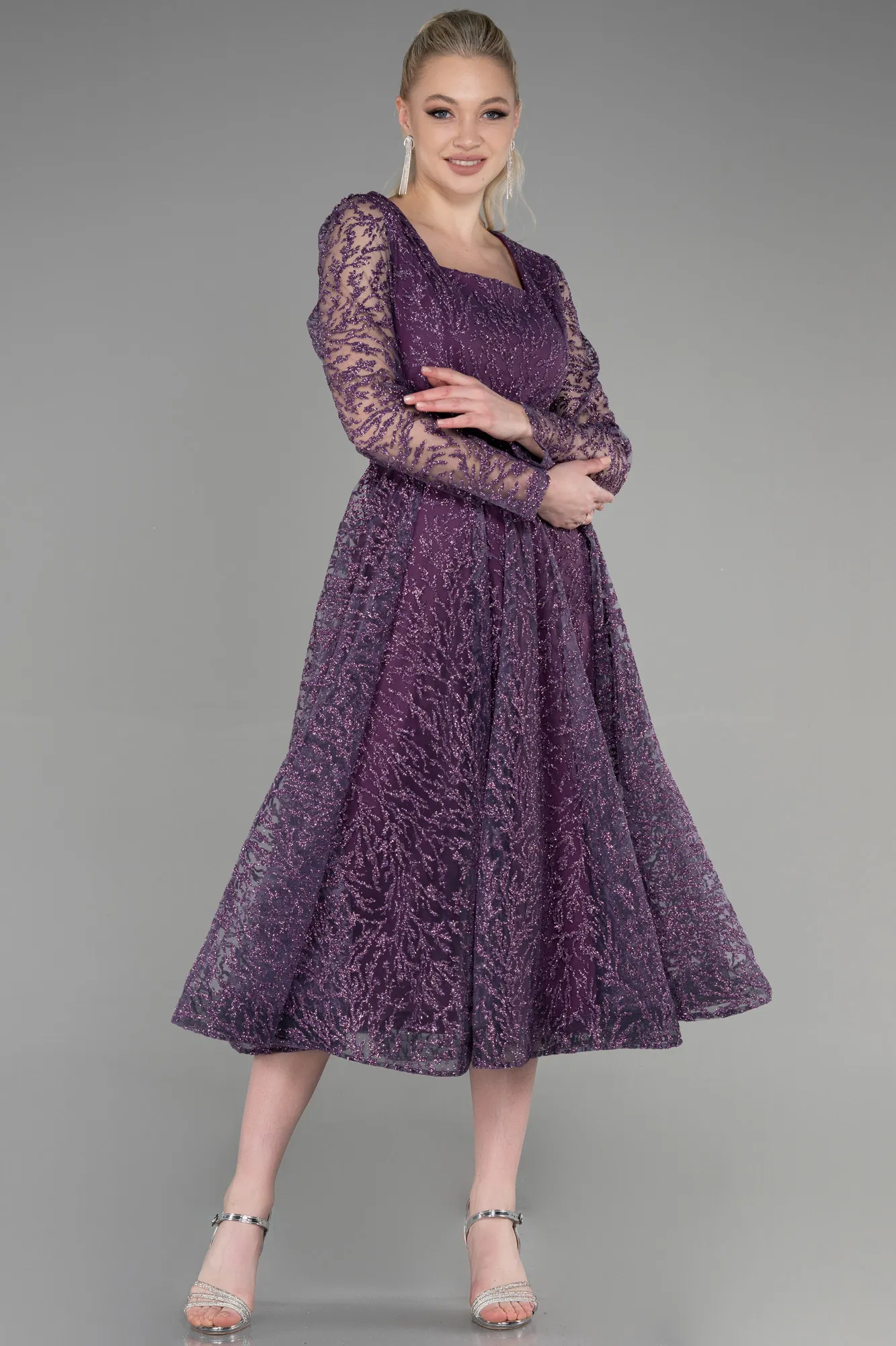 Lavender-Midi Party Dress ABK1969