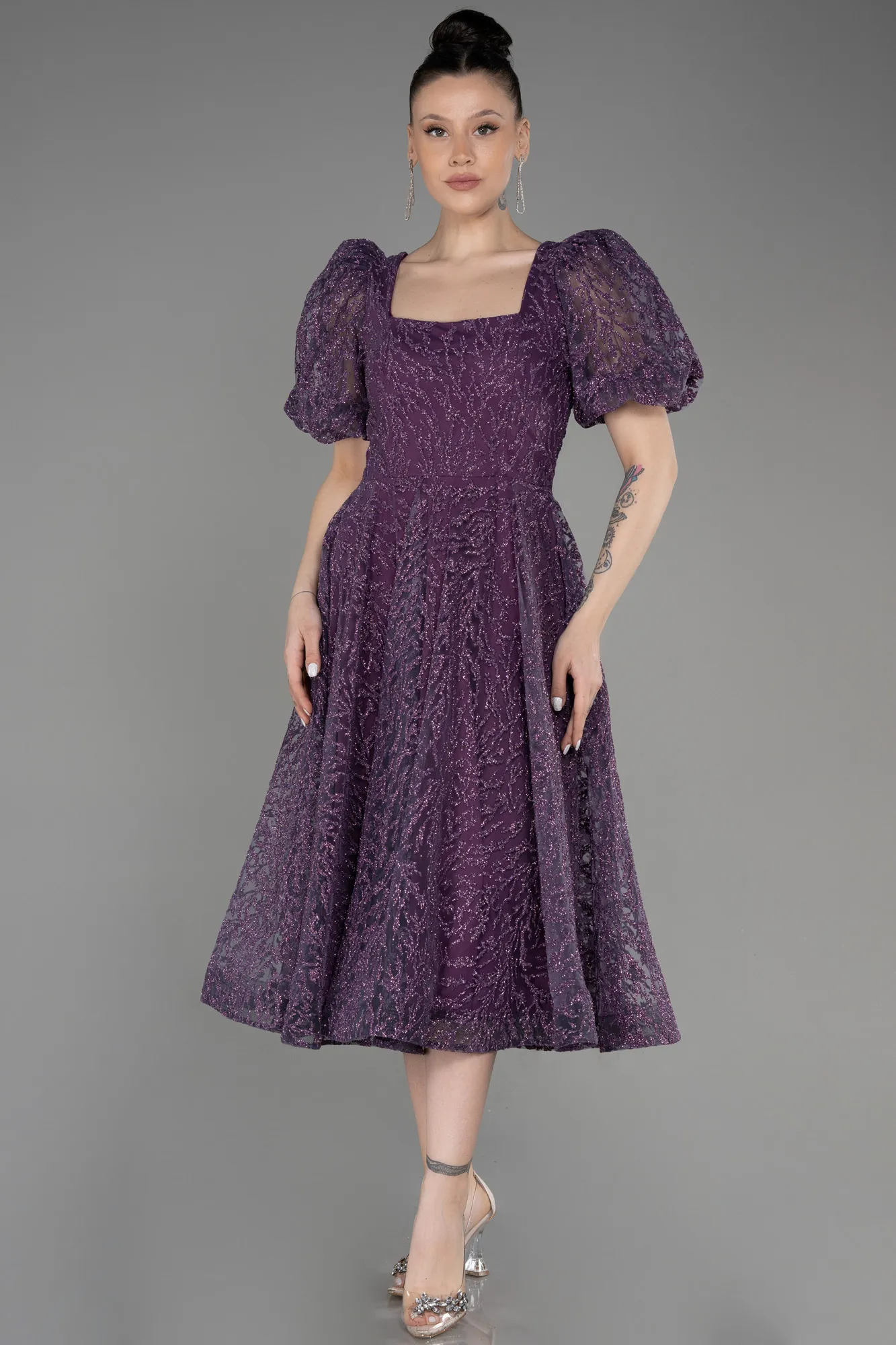 Lavender-Midi Party Dress ABK1976