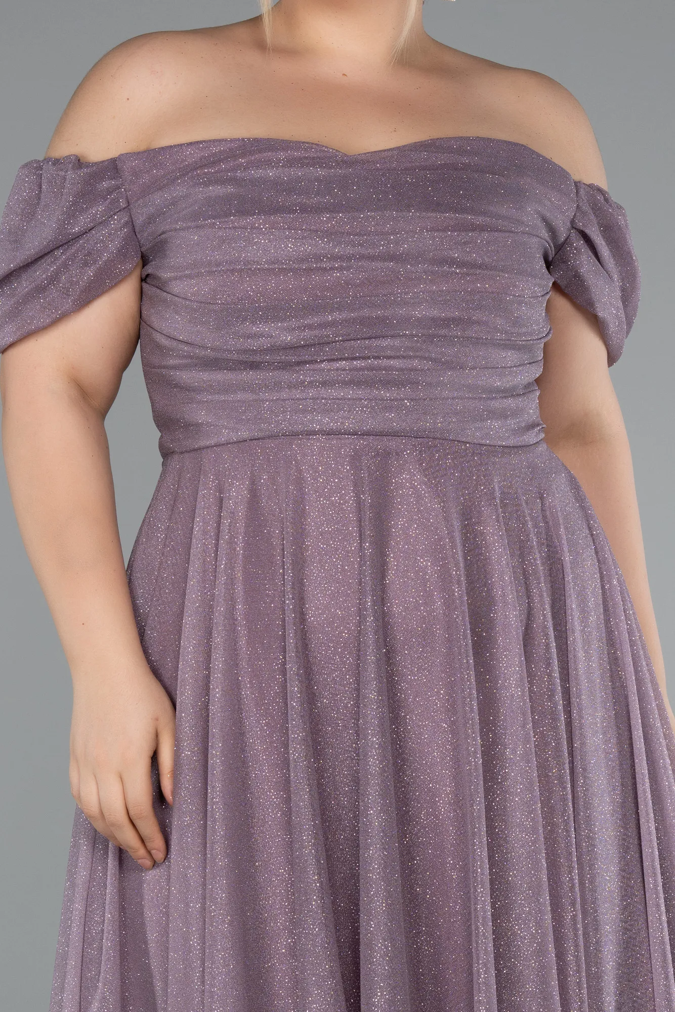 Lavender-Midi Plus Size Cocktail Dress ABK2259