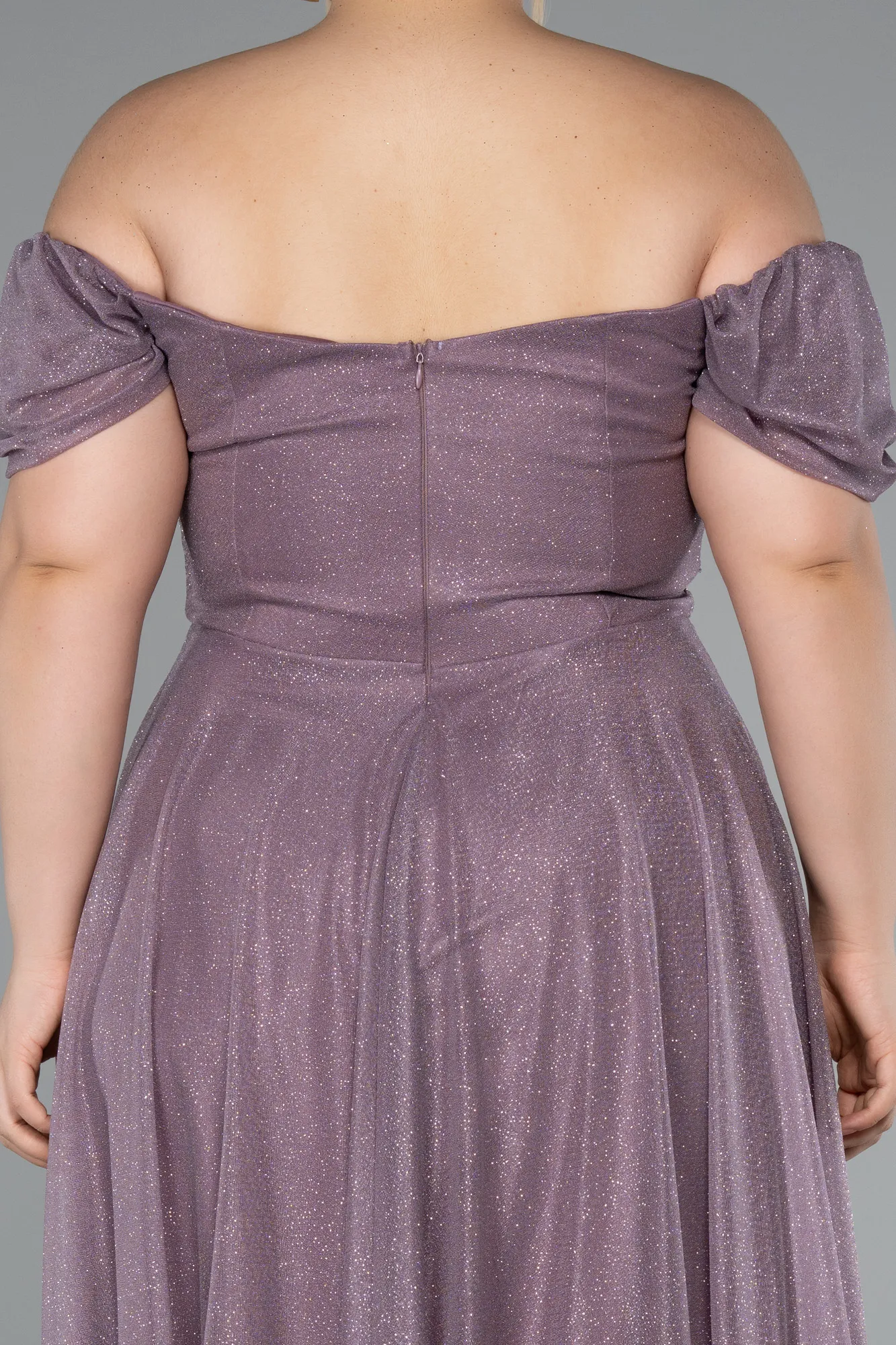Lavender-Midi Plus Size Cocktail Dress ABK2259
