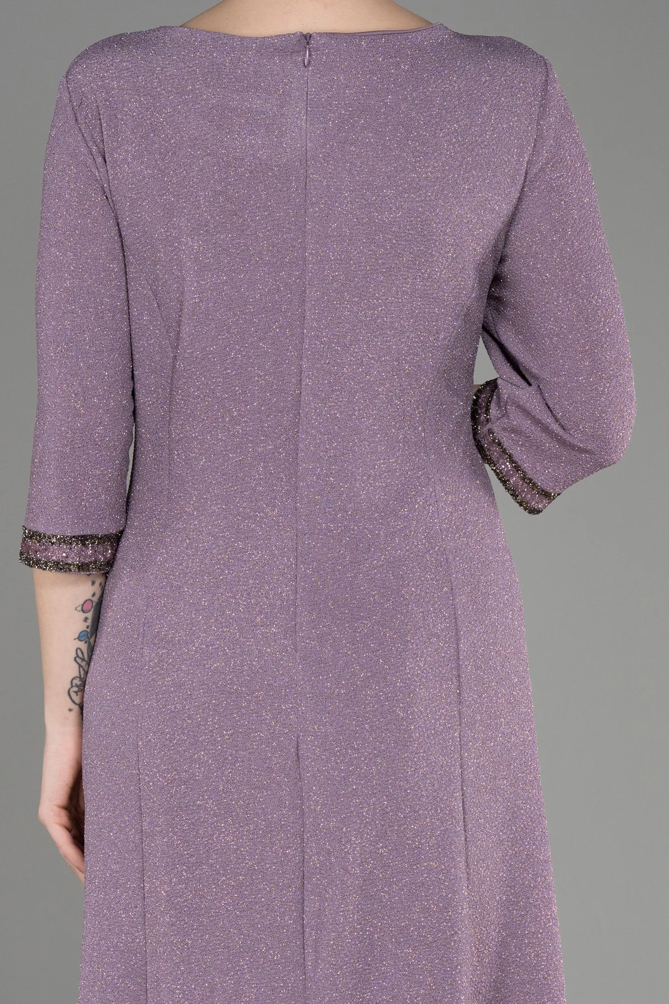 Lavender-Midi Plus Size Evening Dress ABK1595