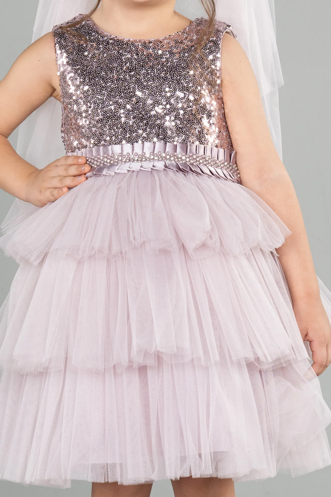 Lavender-Short Girl Dress ABK1190