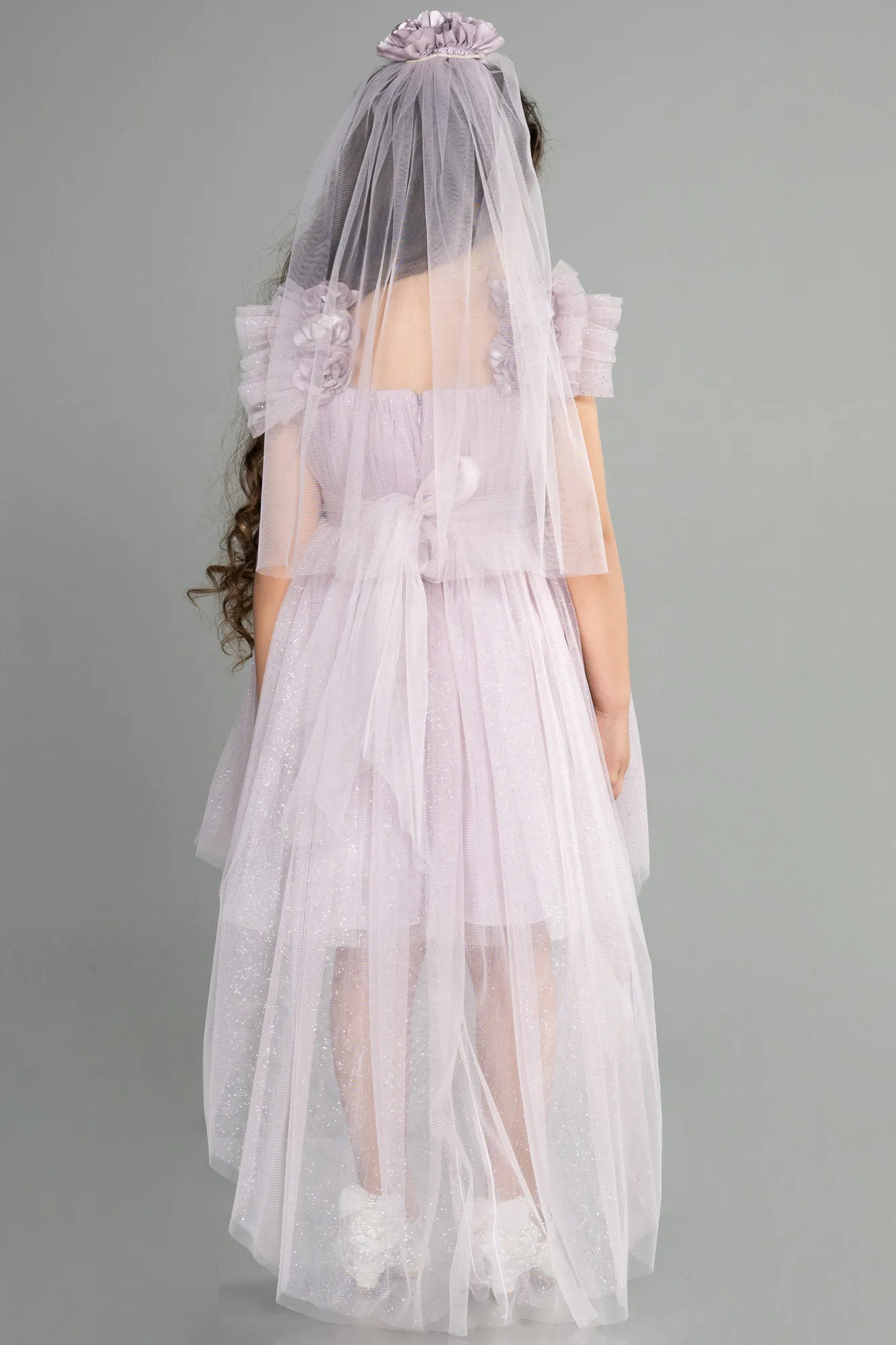Lavender-Short Girl Dress ABK1192