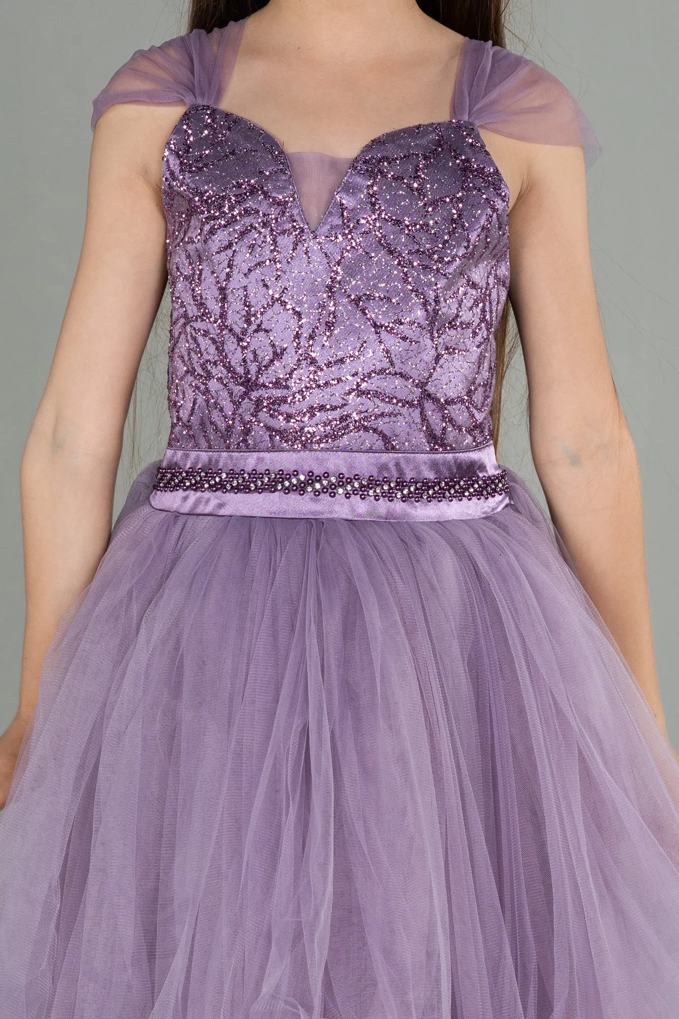 Lavender-Short Girl Dress ABK1710