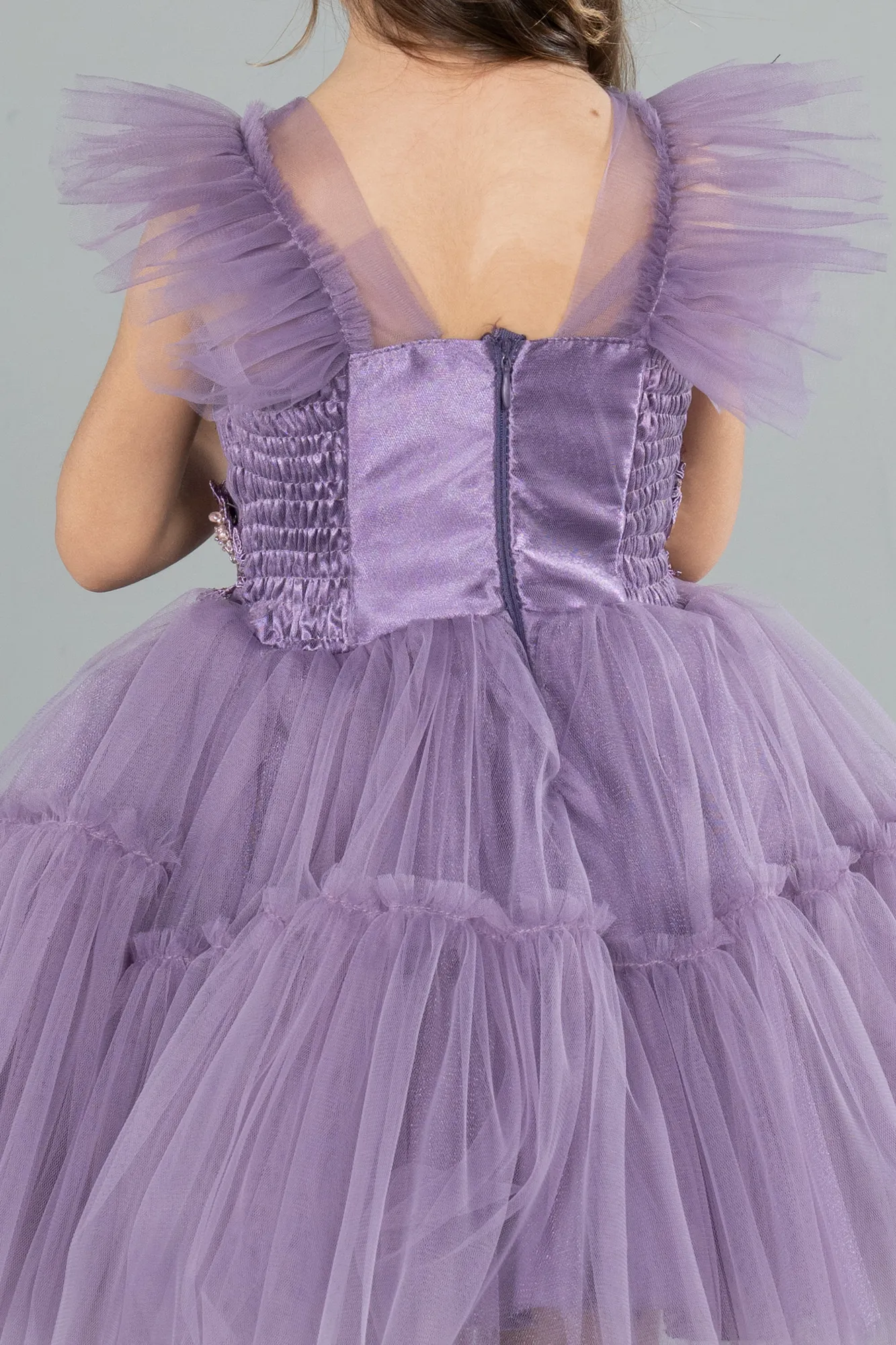Lavender-Short Girl Dress ABK2067