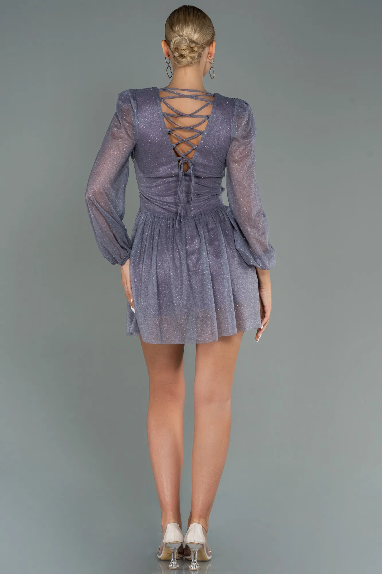 Lavender-Short Invitation Dress ABK1743