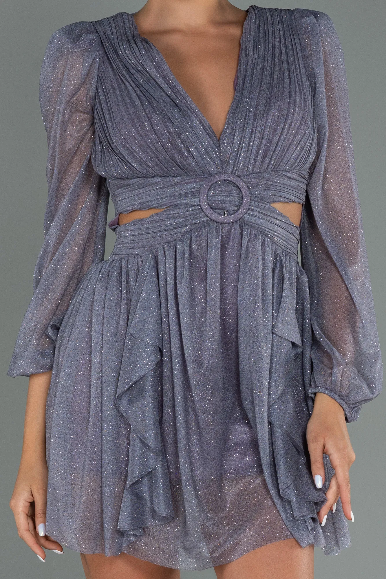 Lavender-Short Invitation Dress ABK1743