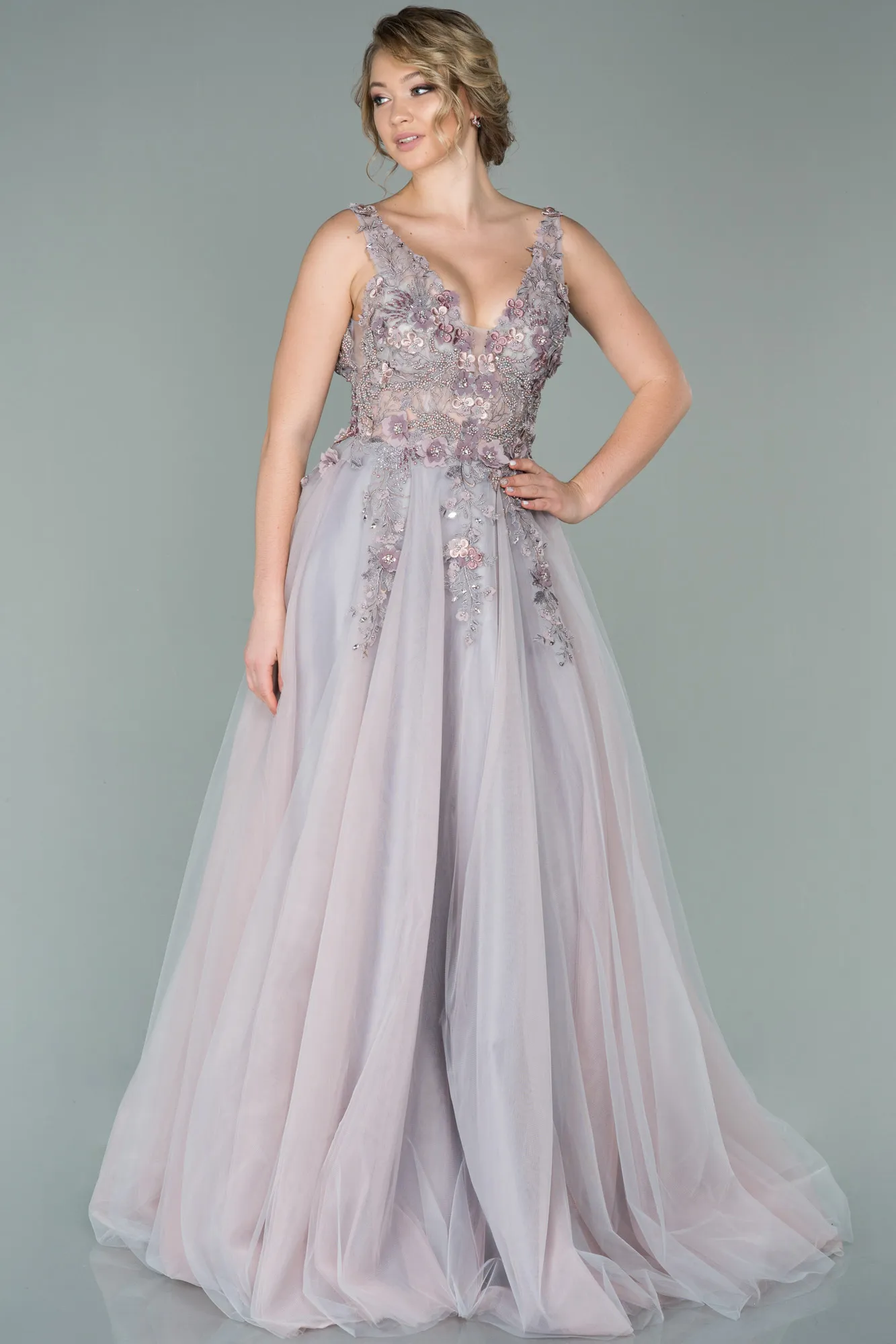 Light Lavender-Long Haute Couture ABU1576