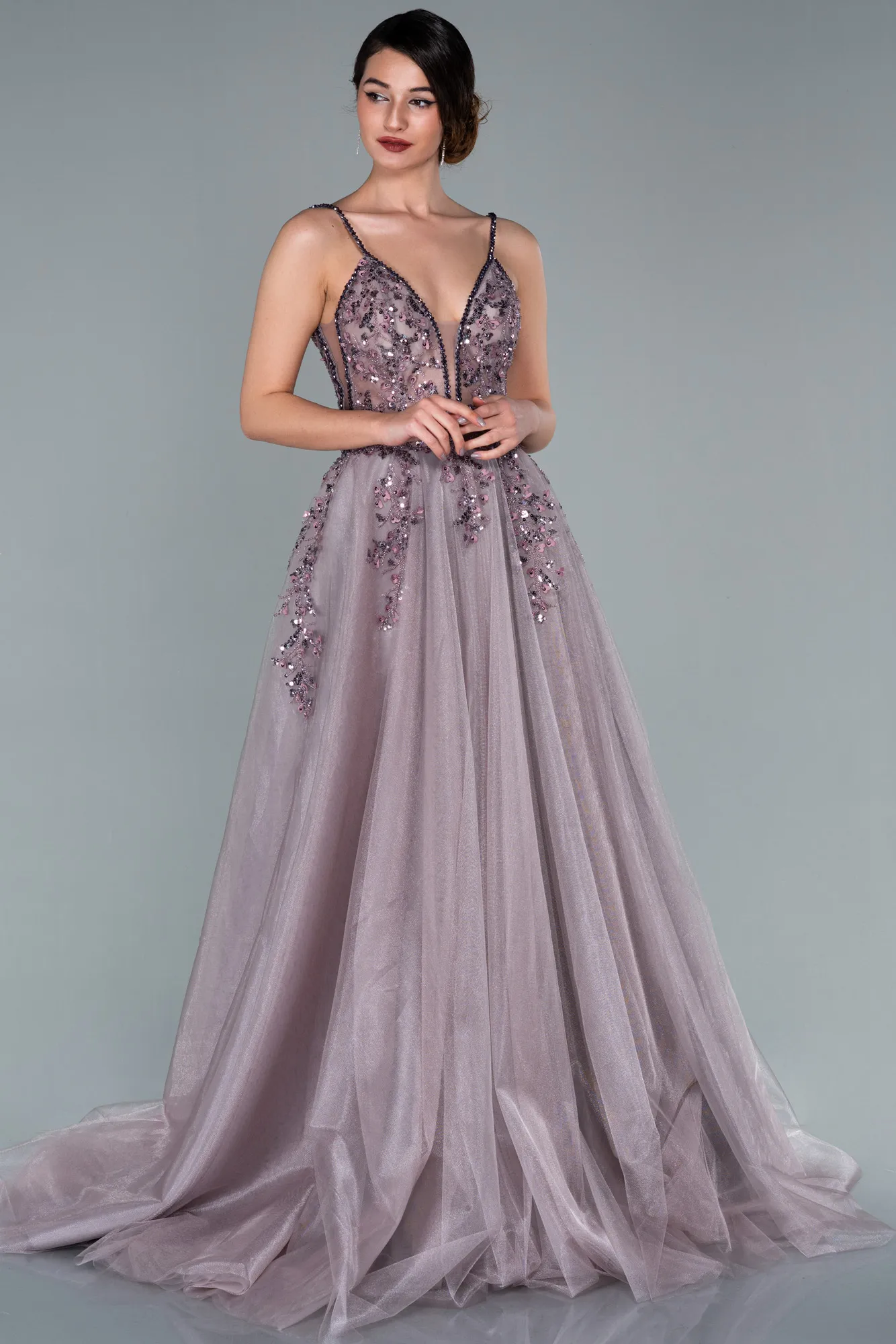 Light Lavender-Long Haute Couture ABU2093