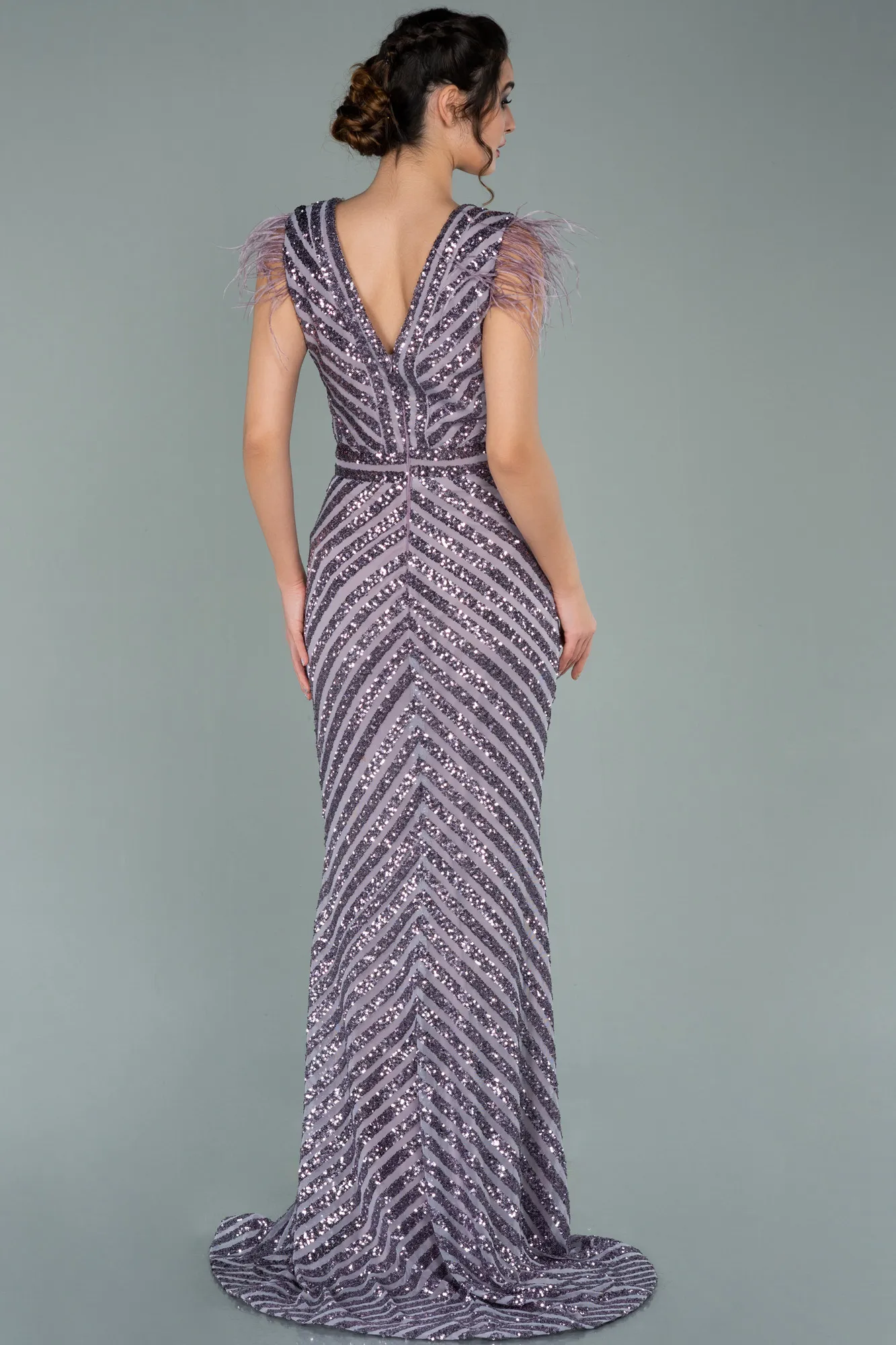 Lila-Long Evening Dress ABU881