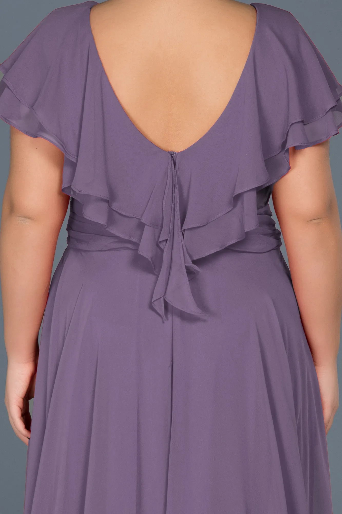 Lila-Long Plus Size Evening Dress ABU032