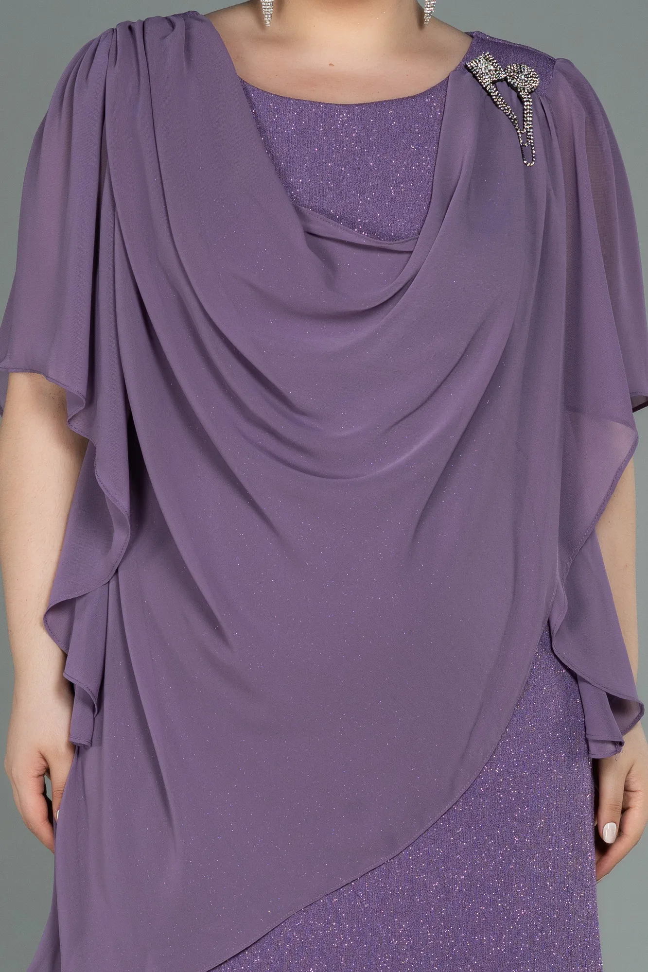 Lila-Long Plus Size Evening Dress ABU3124