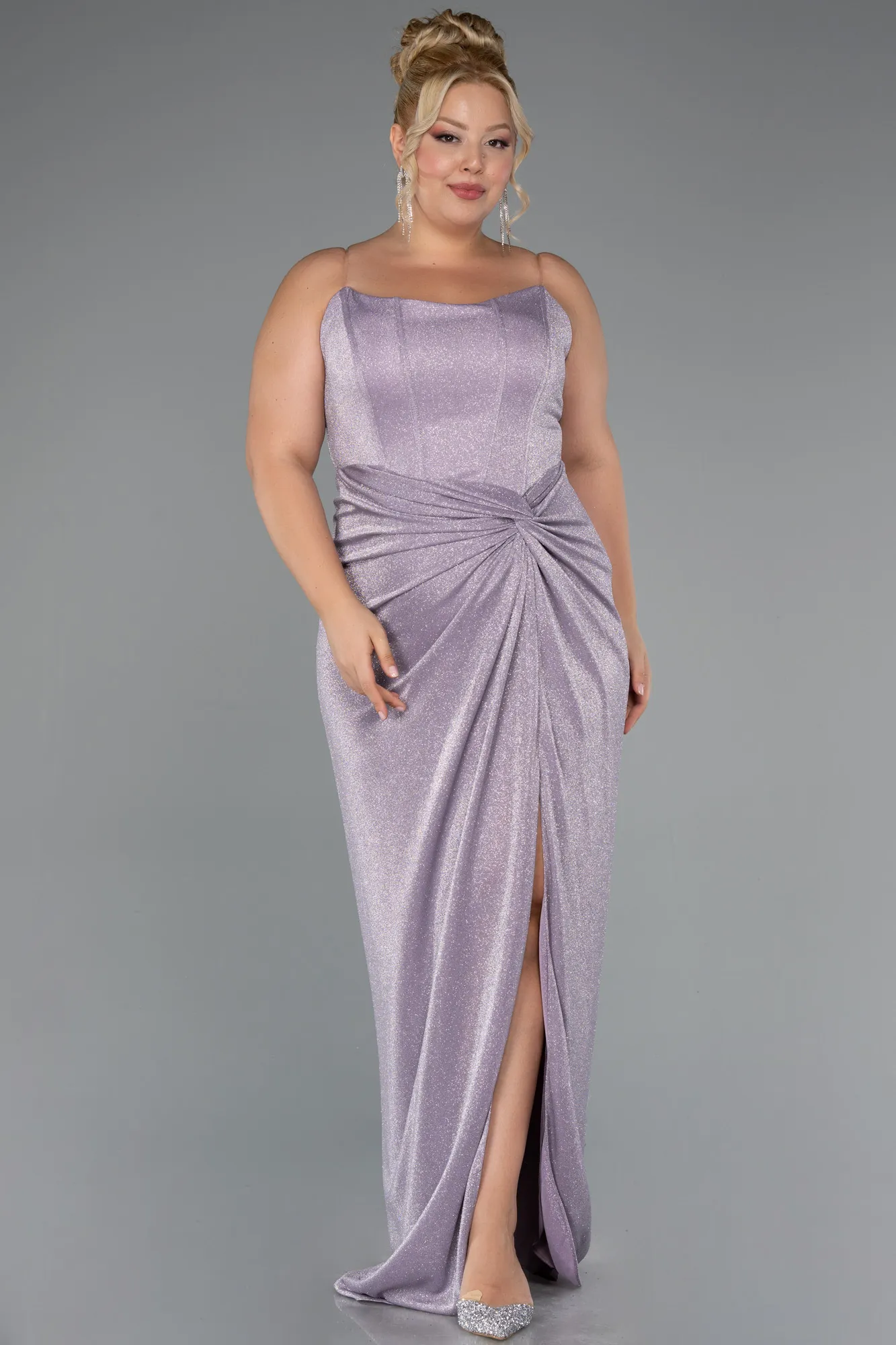 Lila-Long Plus Size Evening Gown ABU5340