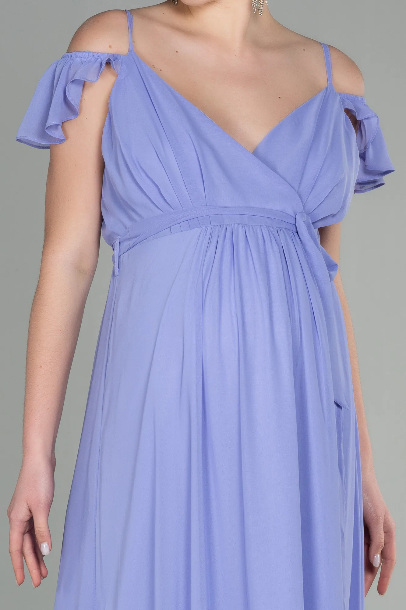 Lila-Long Pregnancy Evening Dress ABU756