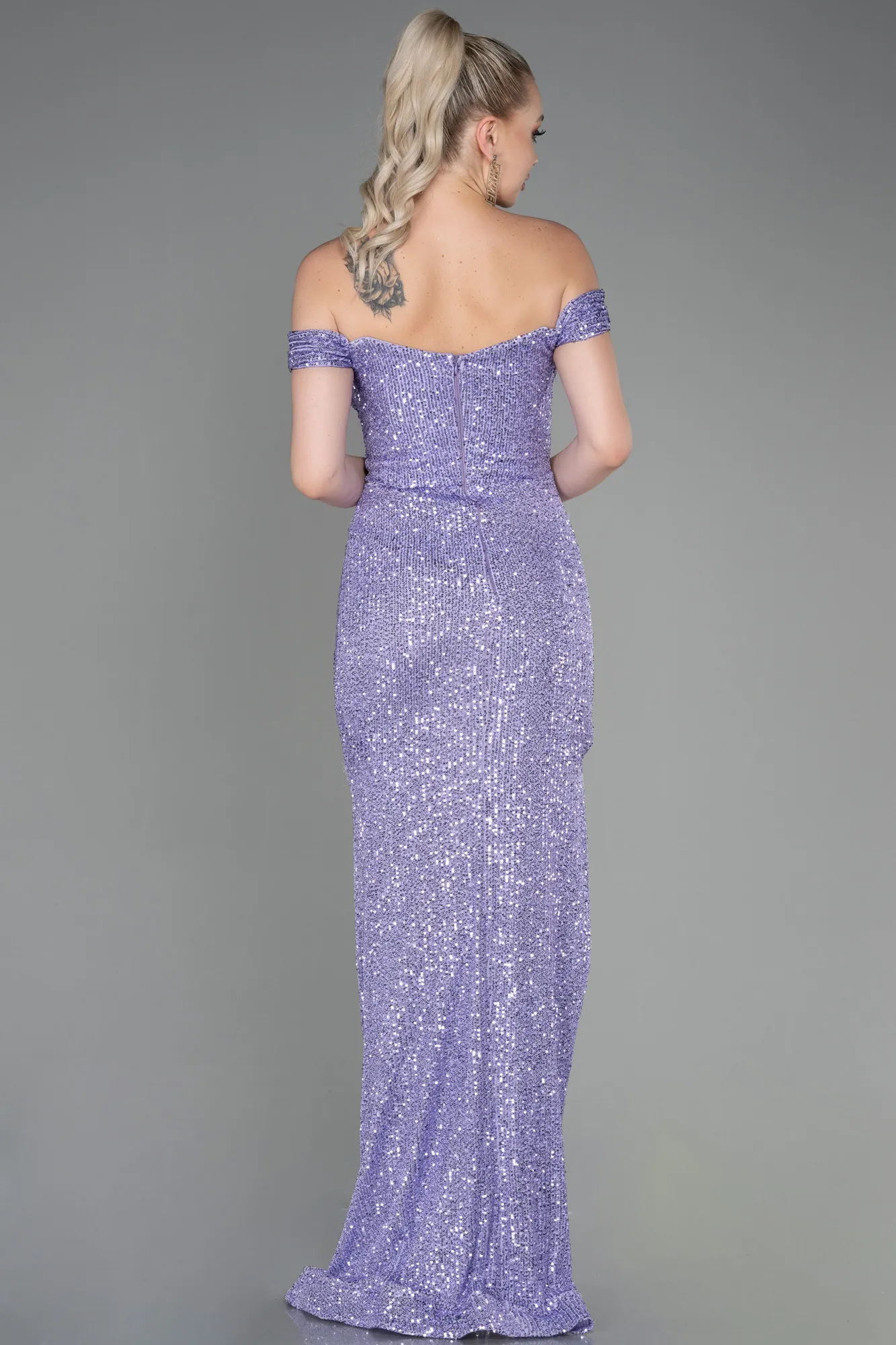 Lila-Long Scaly Mermaid Evening Dress ABU3202