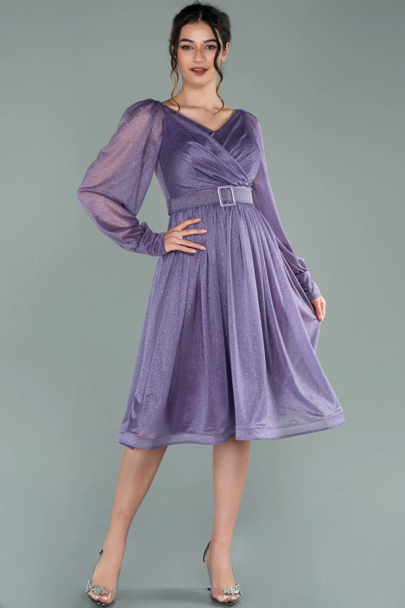 Lila-Midi Invitation Dress ABK1227