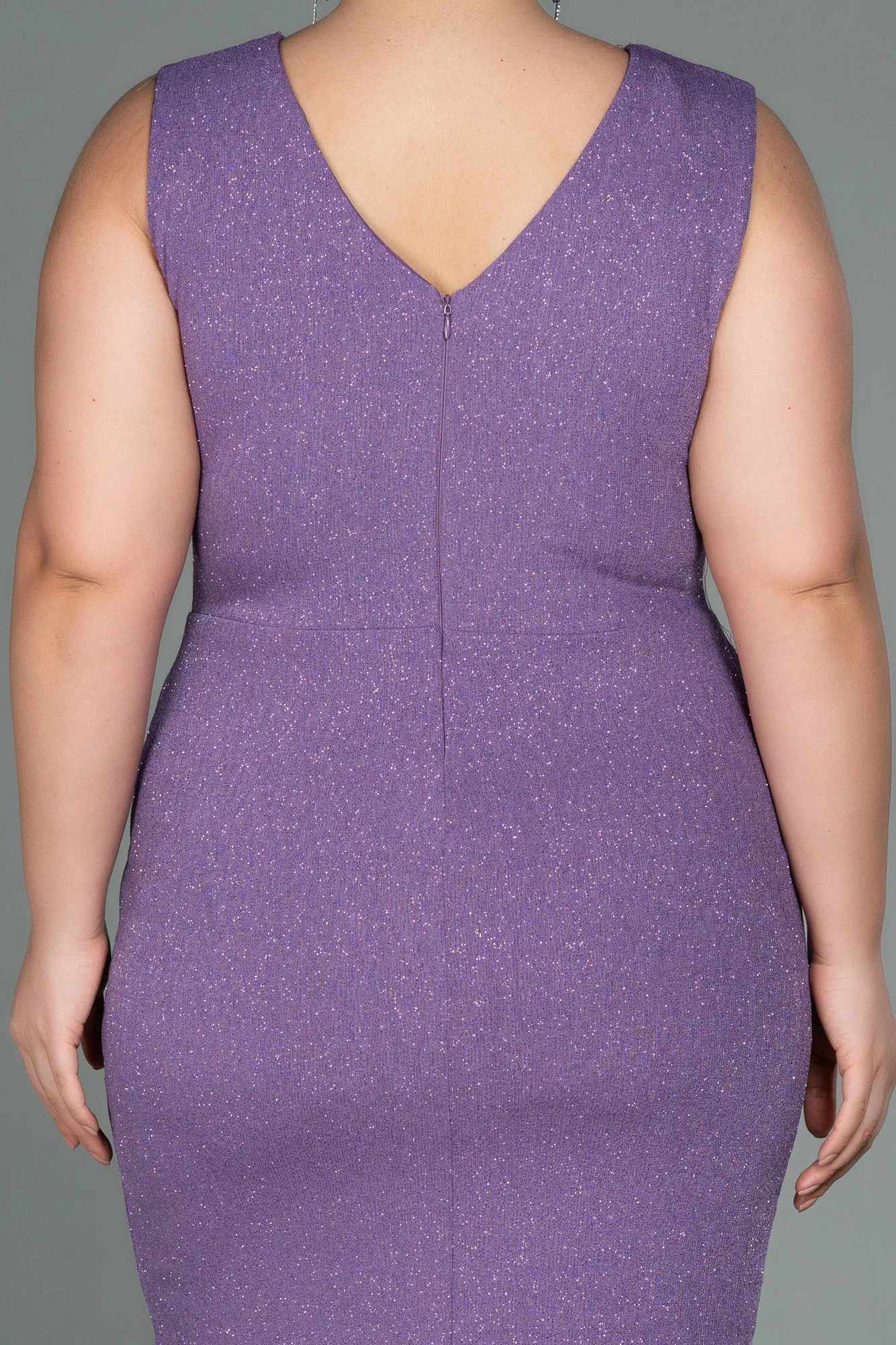 Lila-Midi Oversized Evening Dress ABK1752