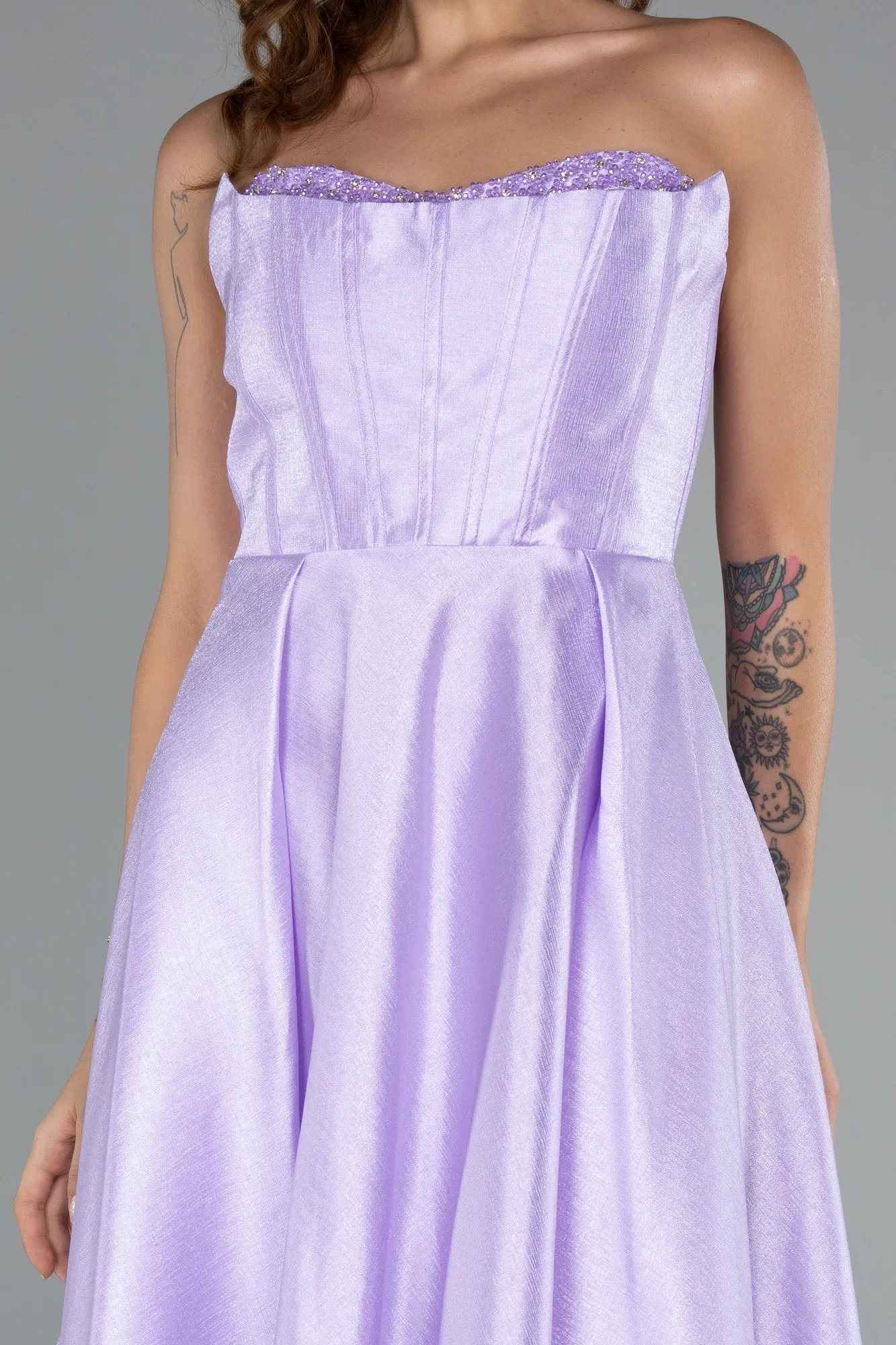 Lila-Midi Party Dress ABK2405