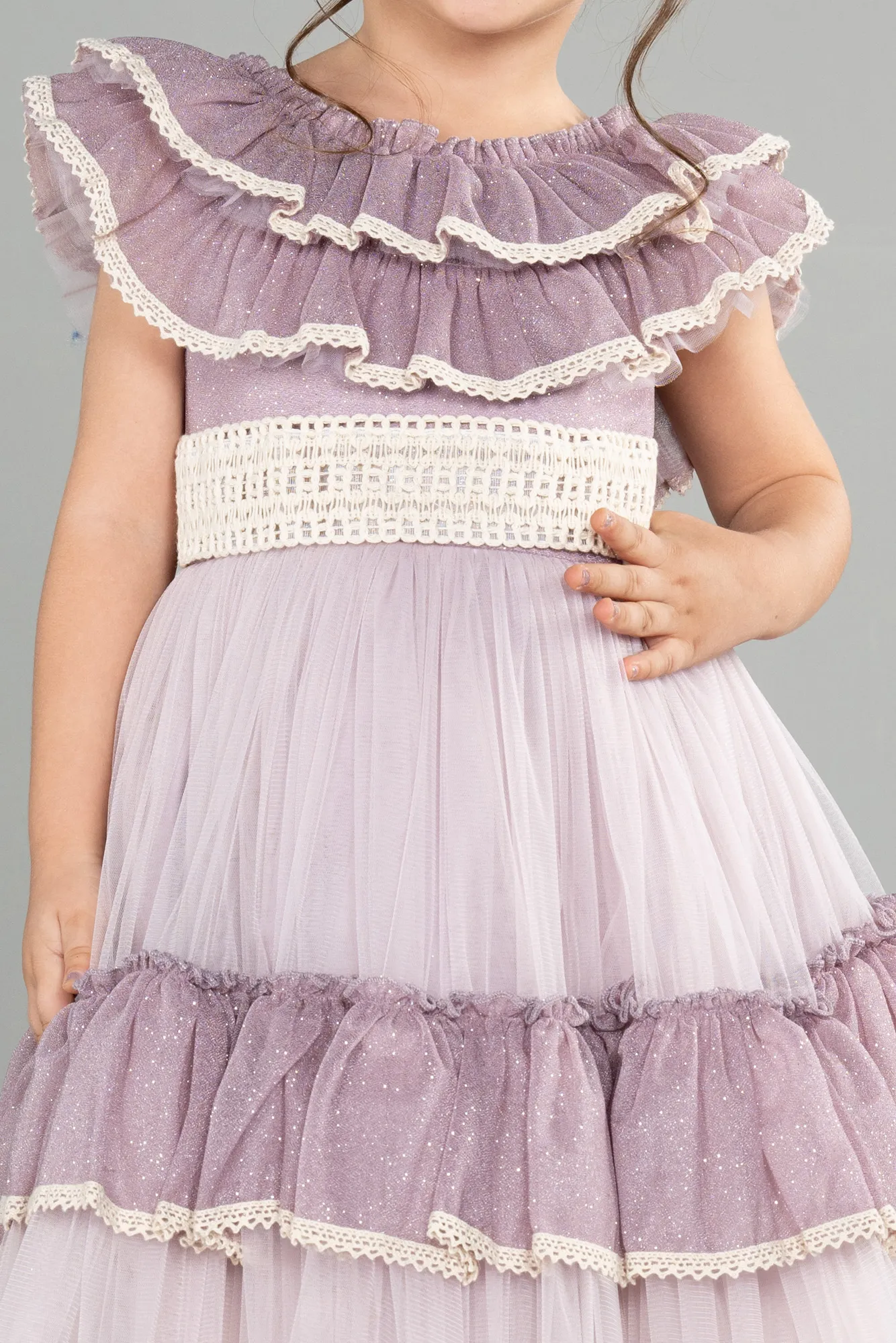 Lila-Short Girl Dress ABK1708