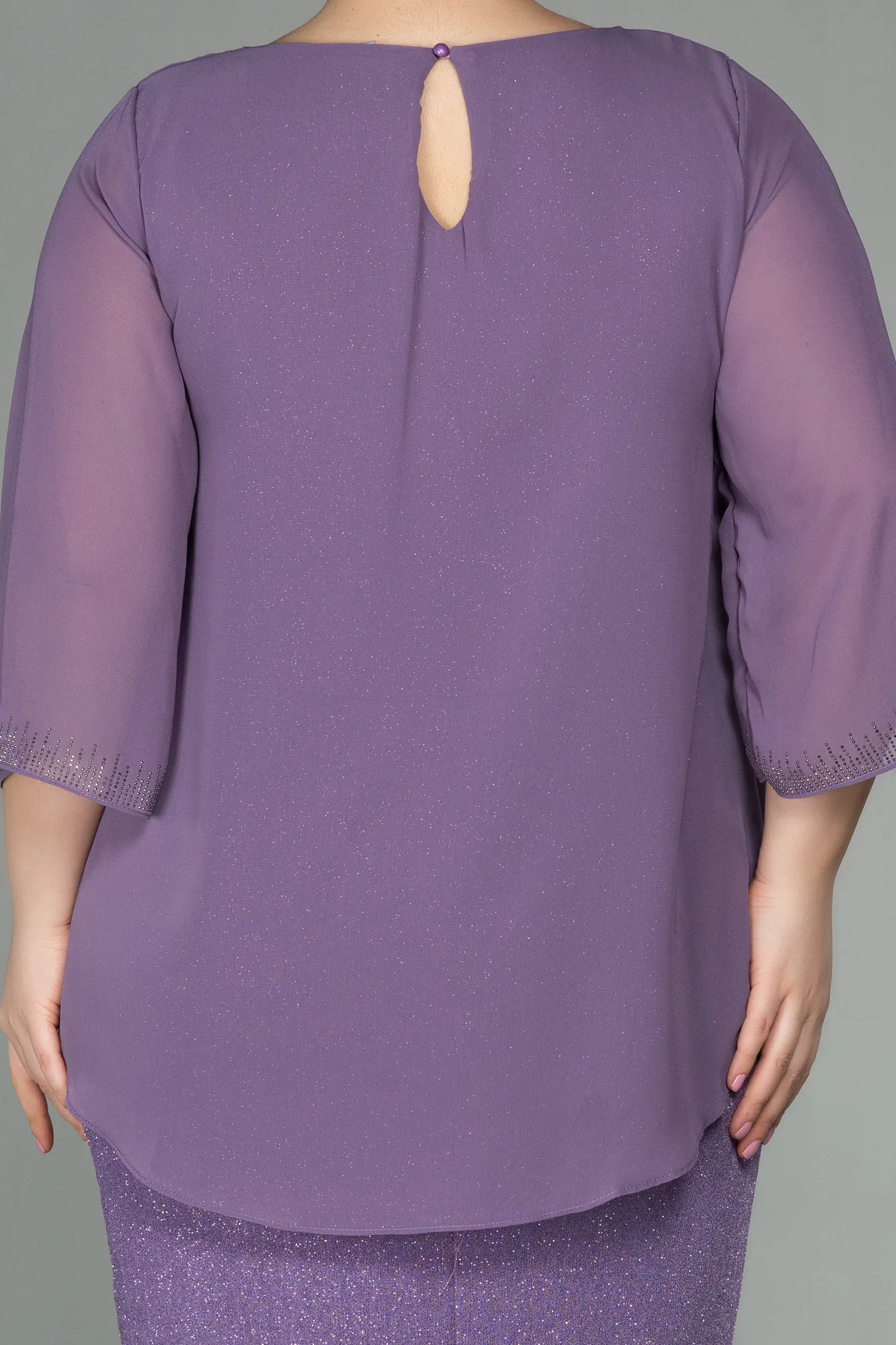 Lila-Short Plus Size Evening Dress ABK1593