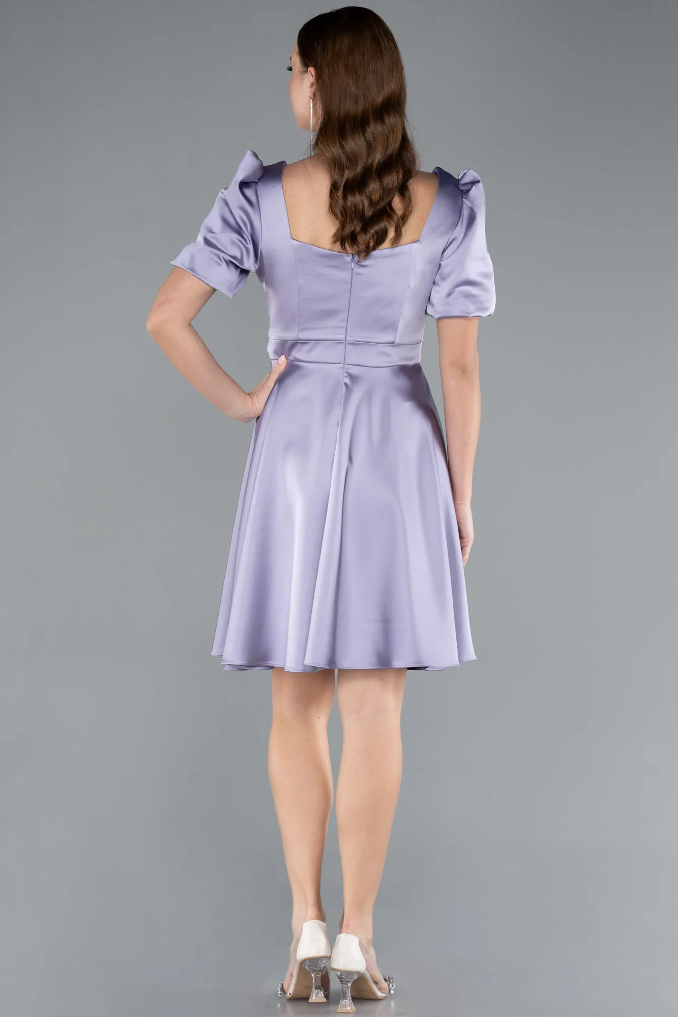 Lila-Short Satin Invitation Dress ABK1792