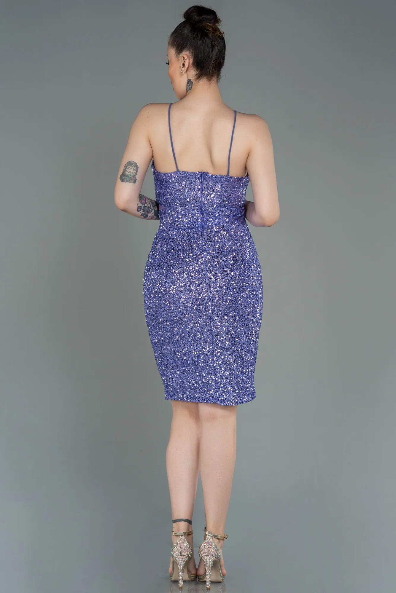 Lila-Short Scaly Invitation Dress ABK1763