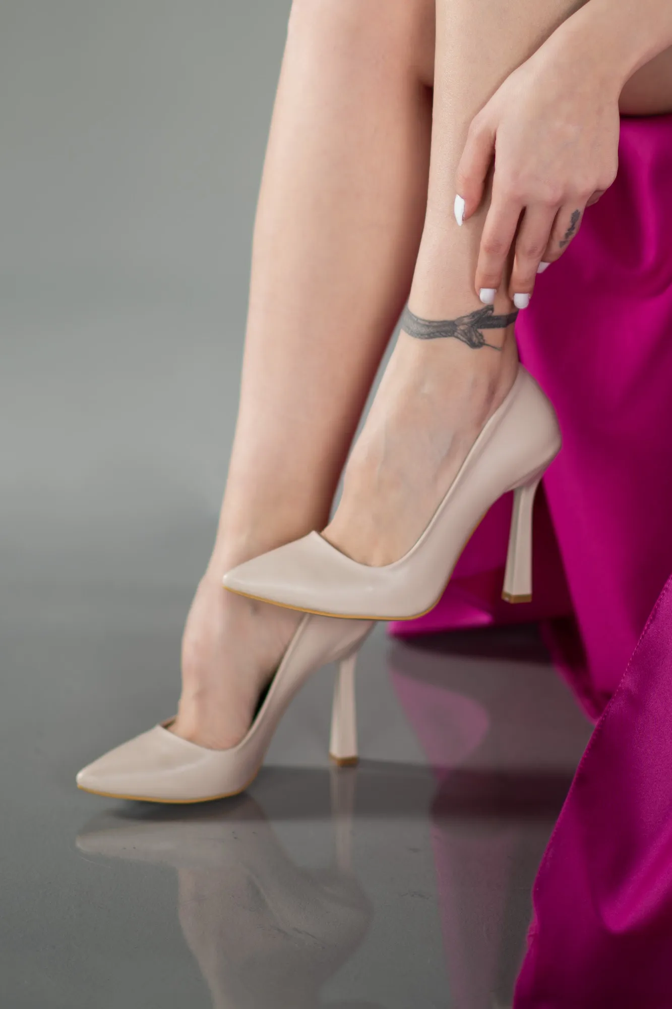 Mink-Leather Stiletto ABD1100