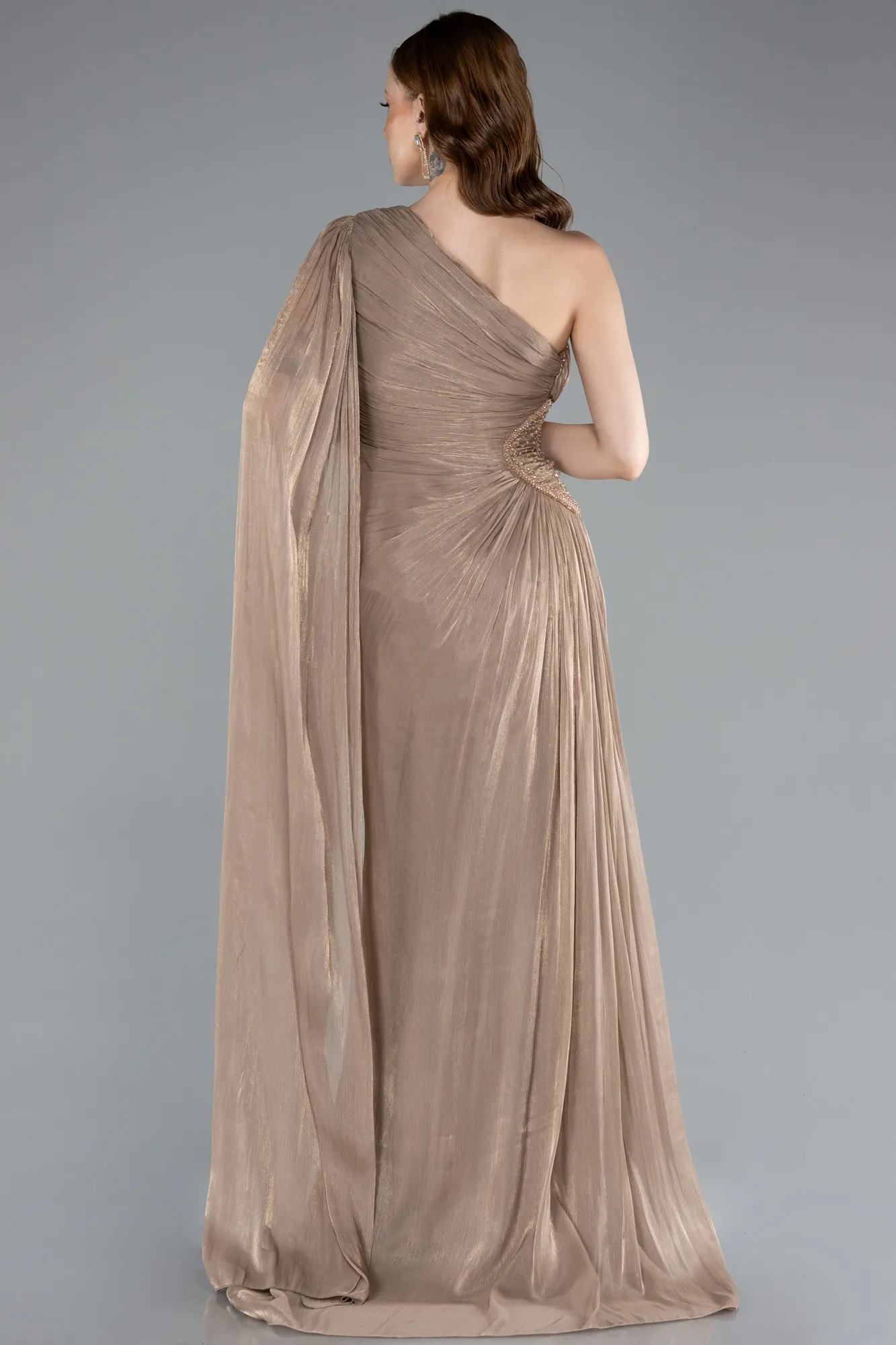 Mink-Long Chiffon Evening Dress ABU4978