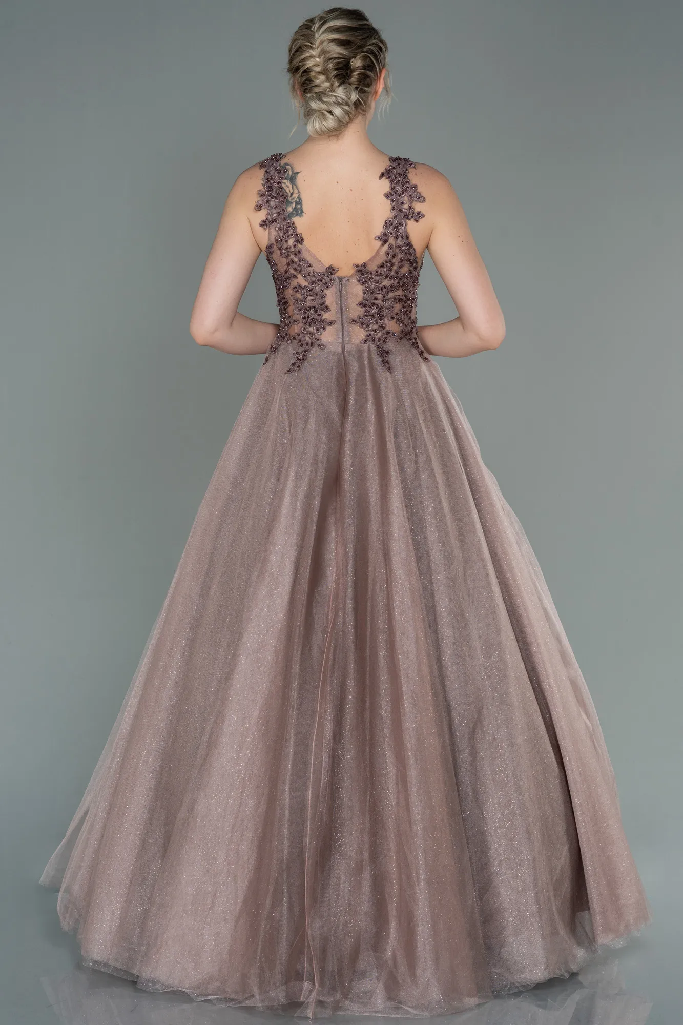 Mink-Long Evening Dress ABU2278