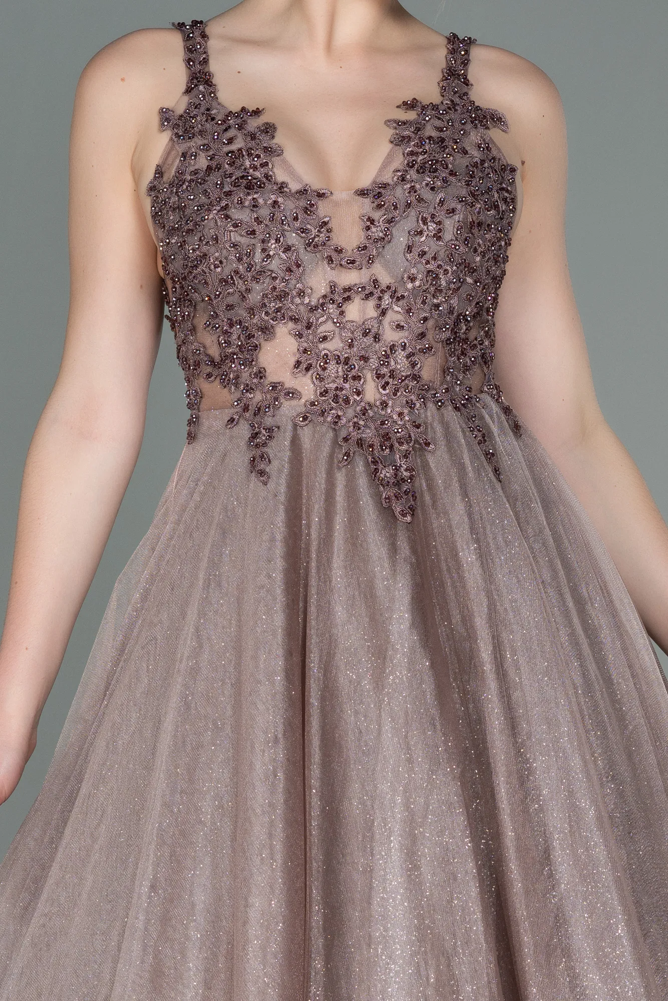 Mink-Long Evening Dress ABU2278