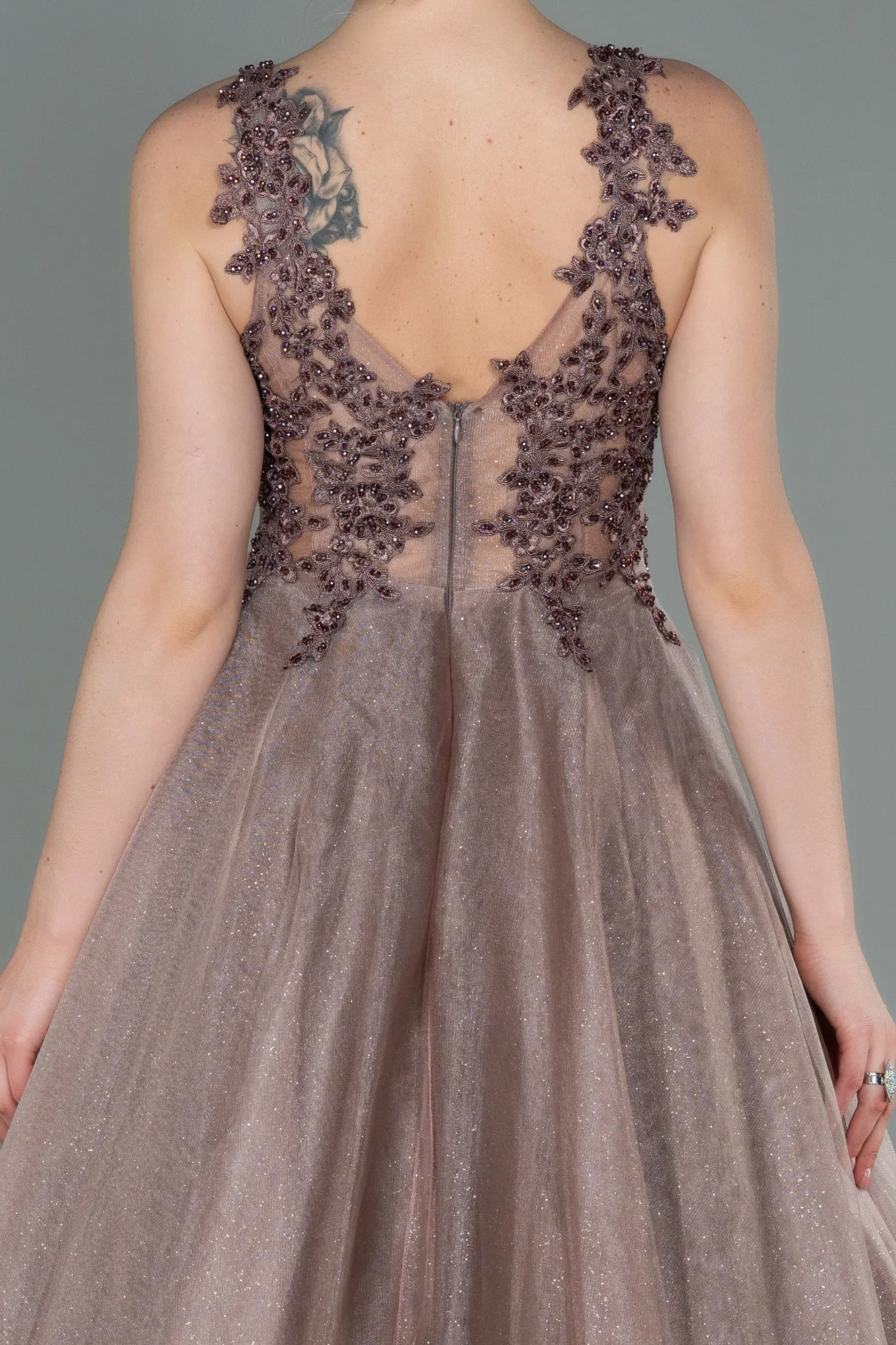 Mink-Long Evening Dress ABU2278