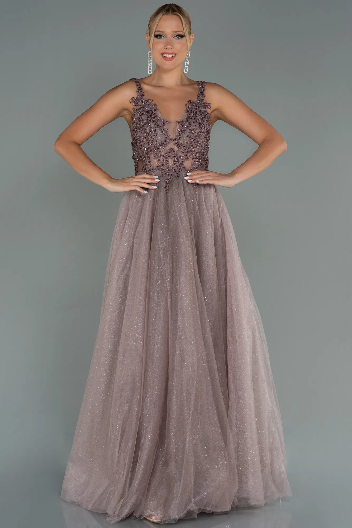 Mink-Long Evening Dress ABU2278