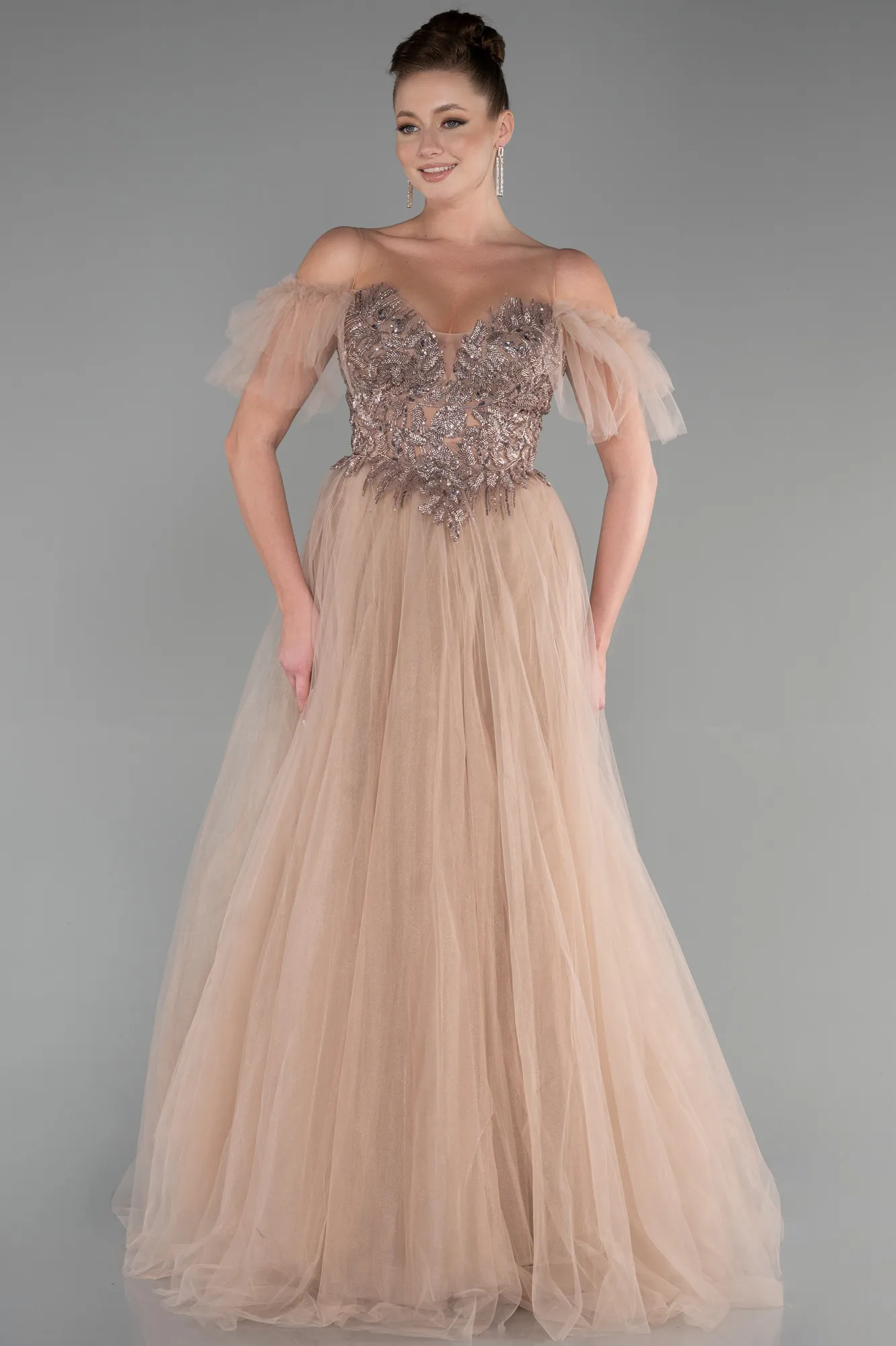 Mink-Long Evening Dress ABU3526