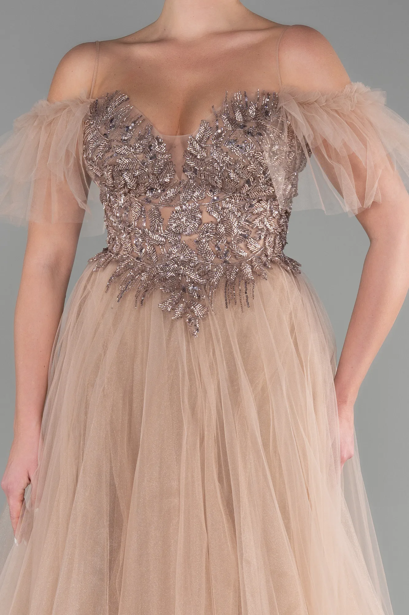 Mink-Long Evening Dress ABU3526