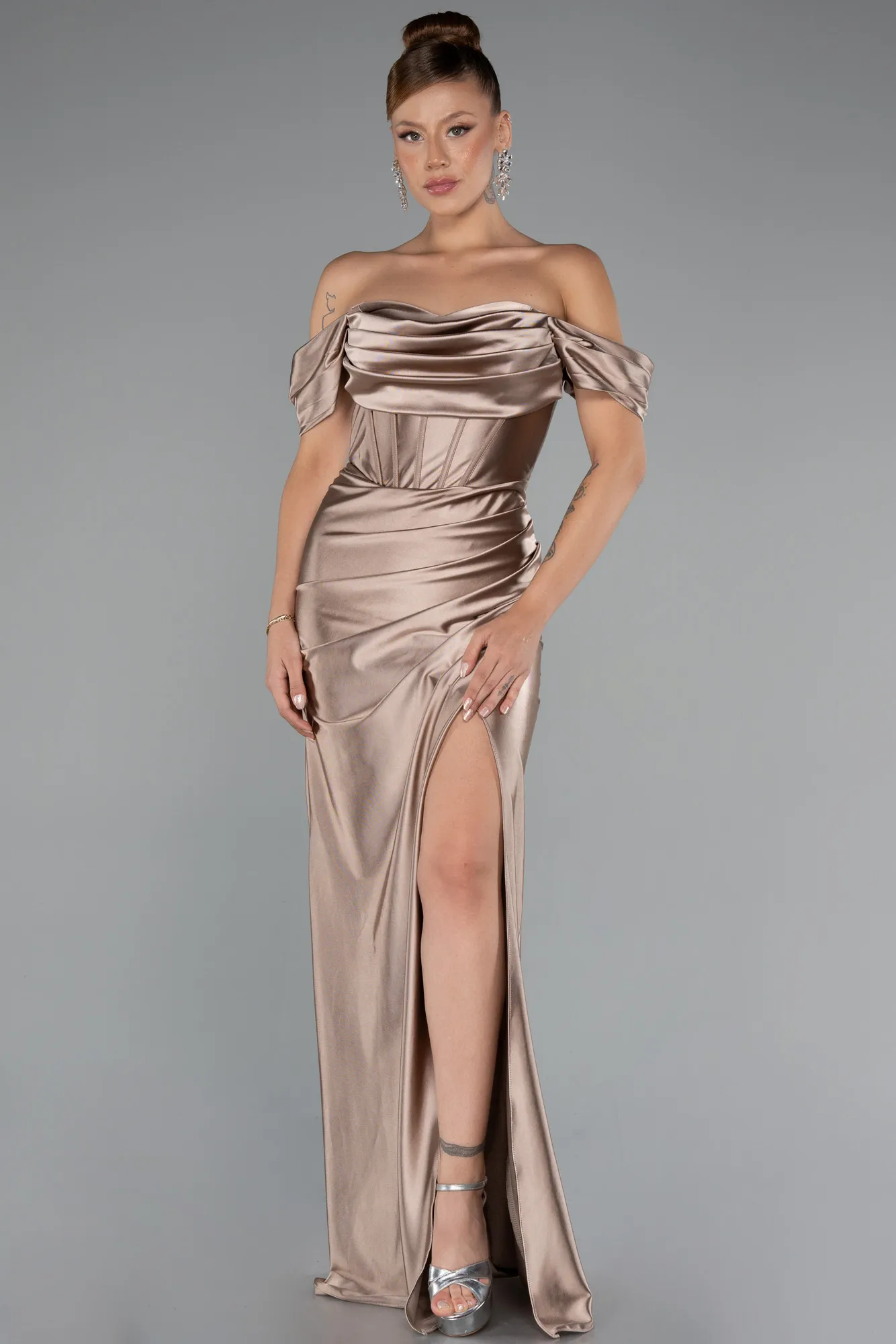 Mink-Long Evening Dress ABU3611