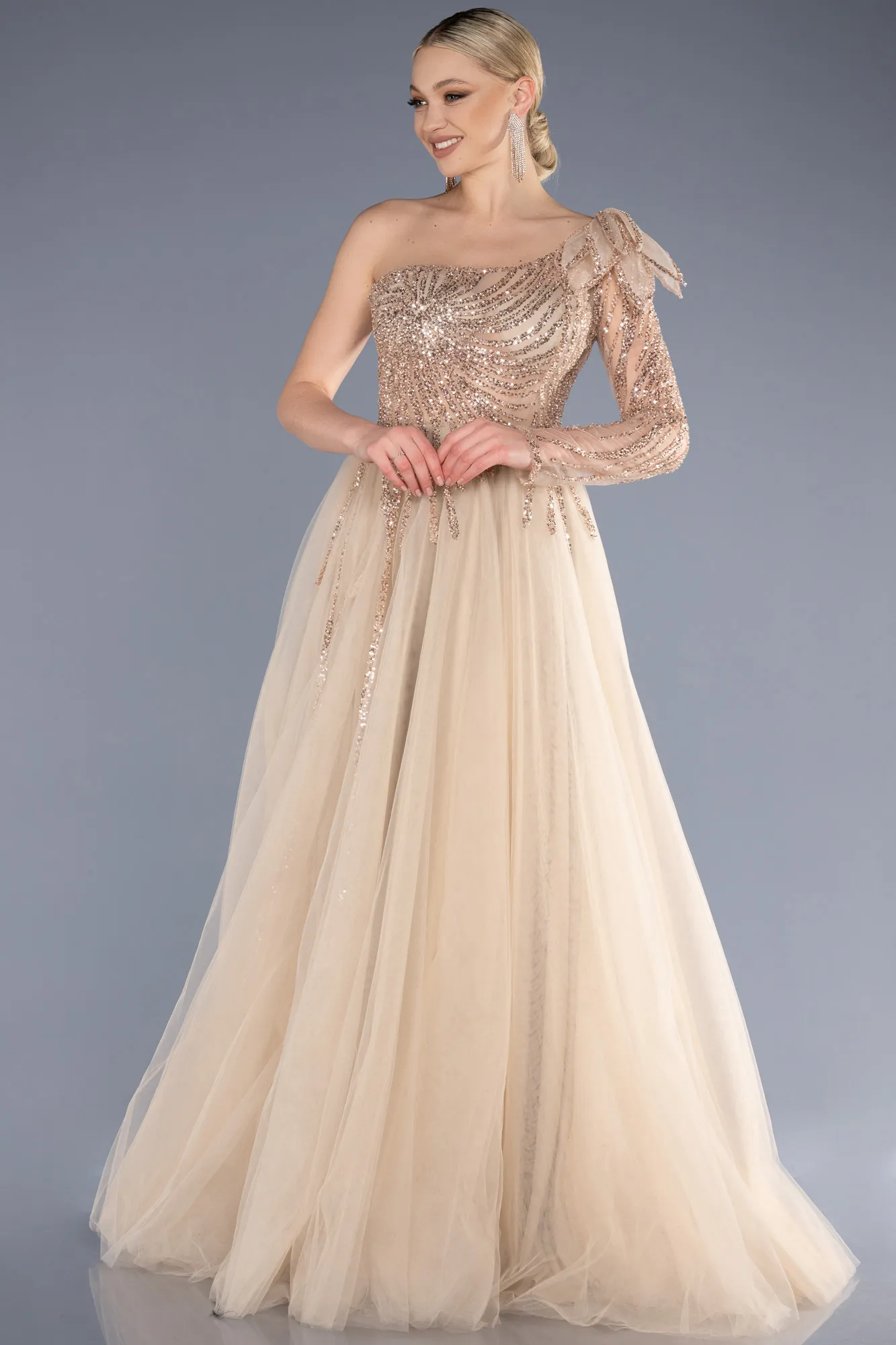 Mink-Long Evening Dress ABU3672