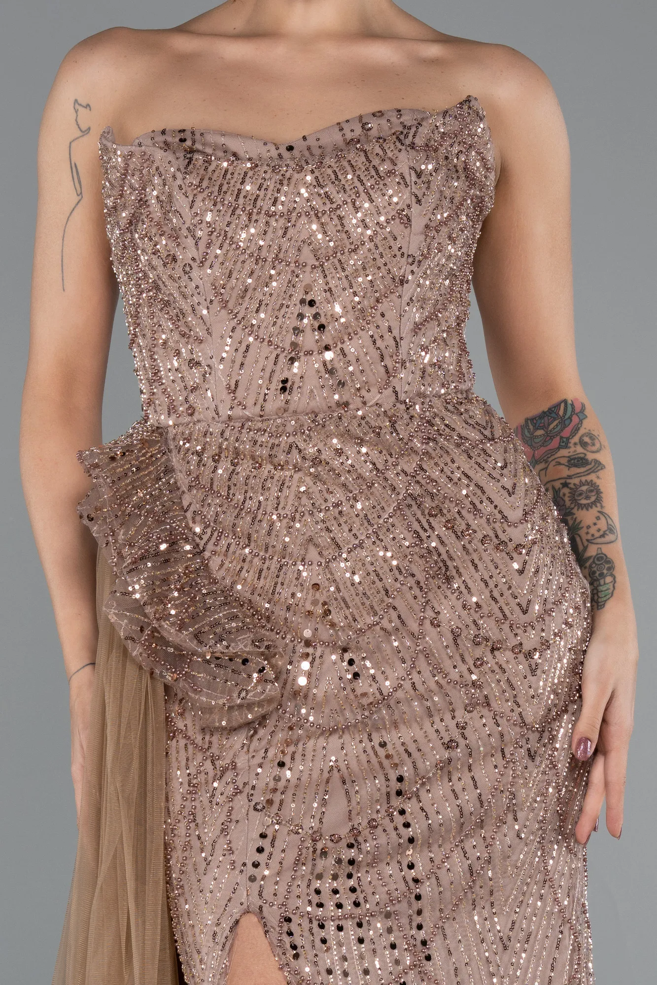 Mink-Long Evening Dress ABU5586