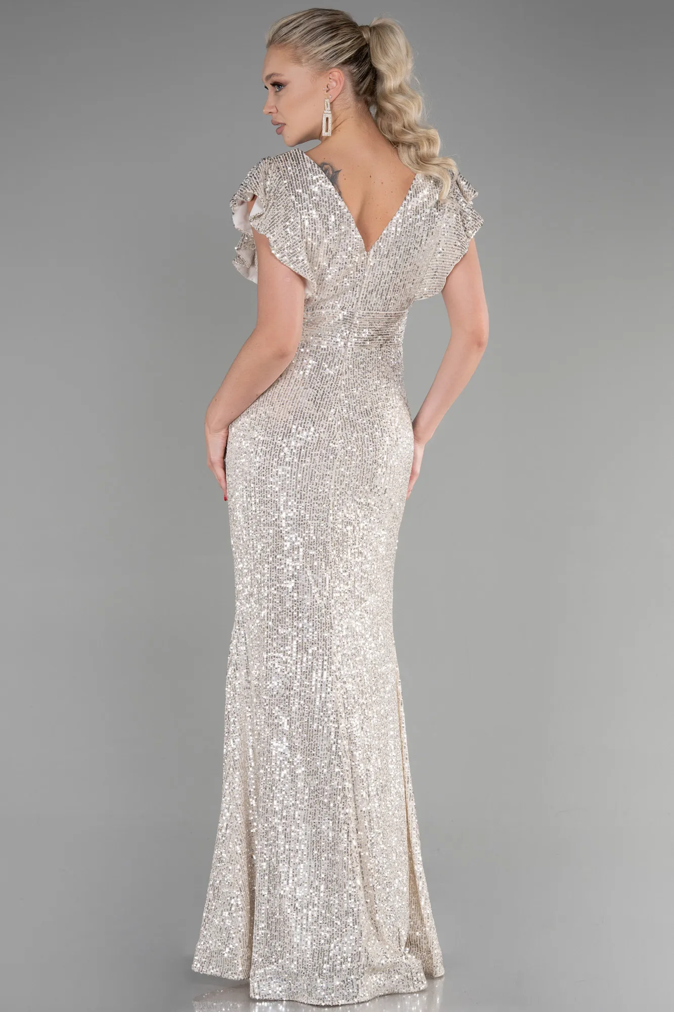 Mink-Long Mermaid Evening Dress ABU1481