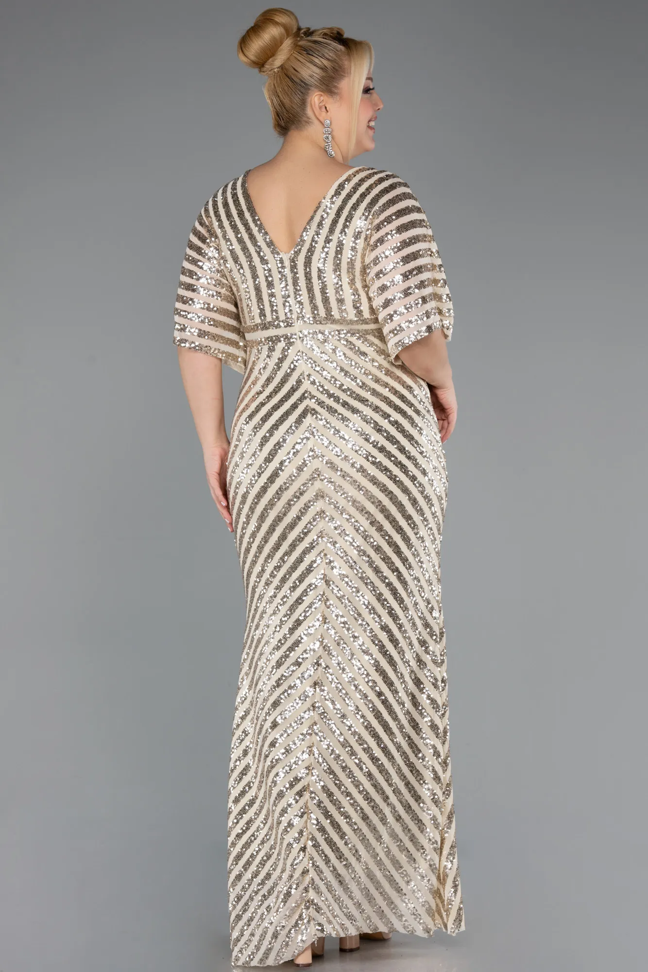 Mink-Long Plus Size Evening Dress ABU2309