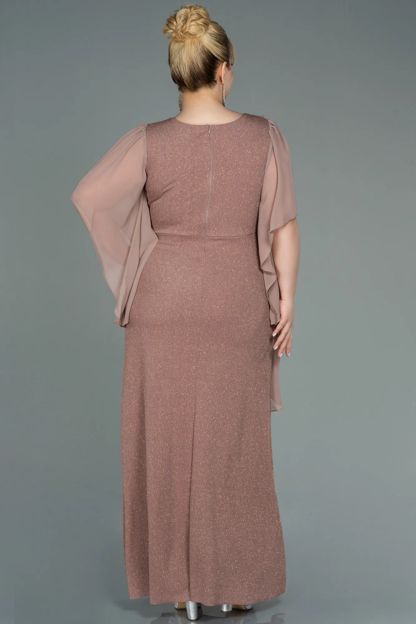Mink-Long Plus Size Evening Dress ABU3124