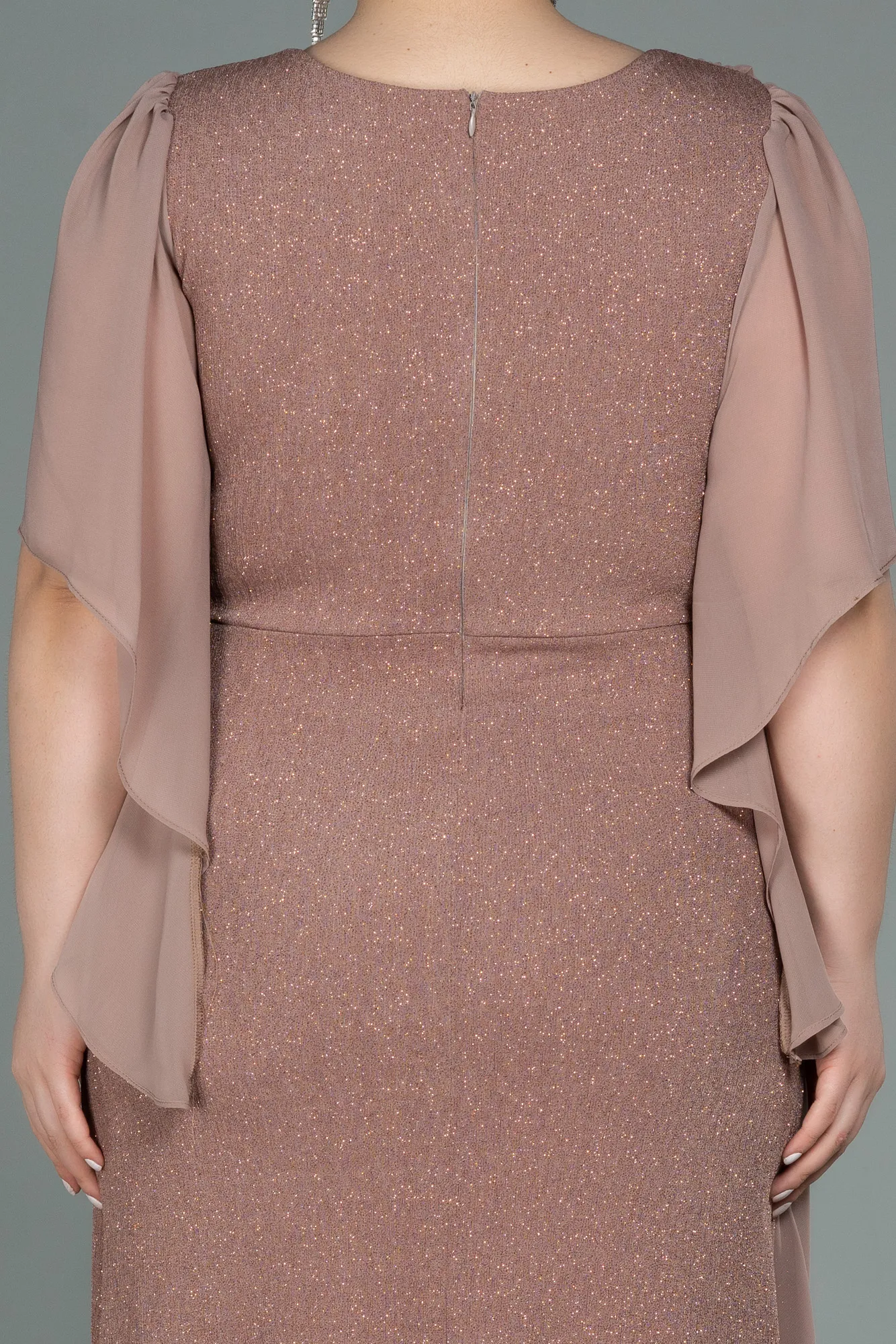 Mink-Long Plus Size Evening Dress ABU3124