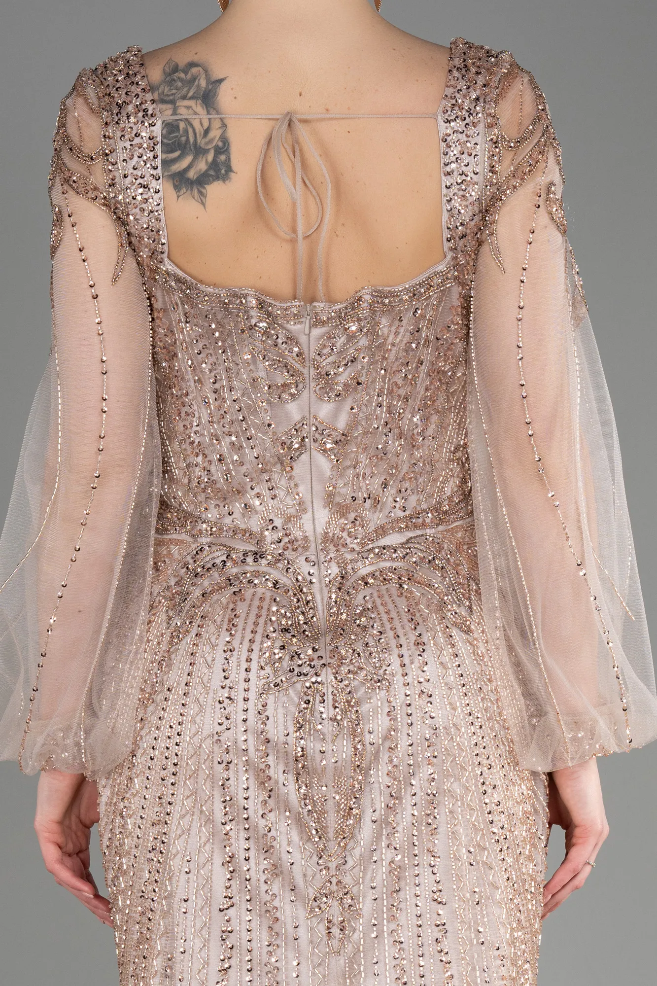 Mink-Long Special Design Engagement Dress ABU3795