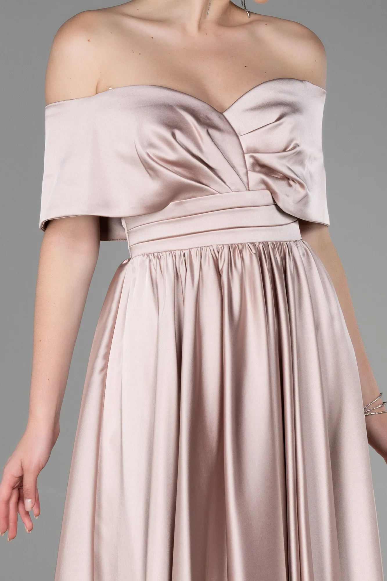 Mink-Midi Satin Night Dress ABK1846