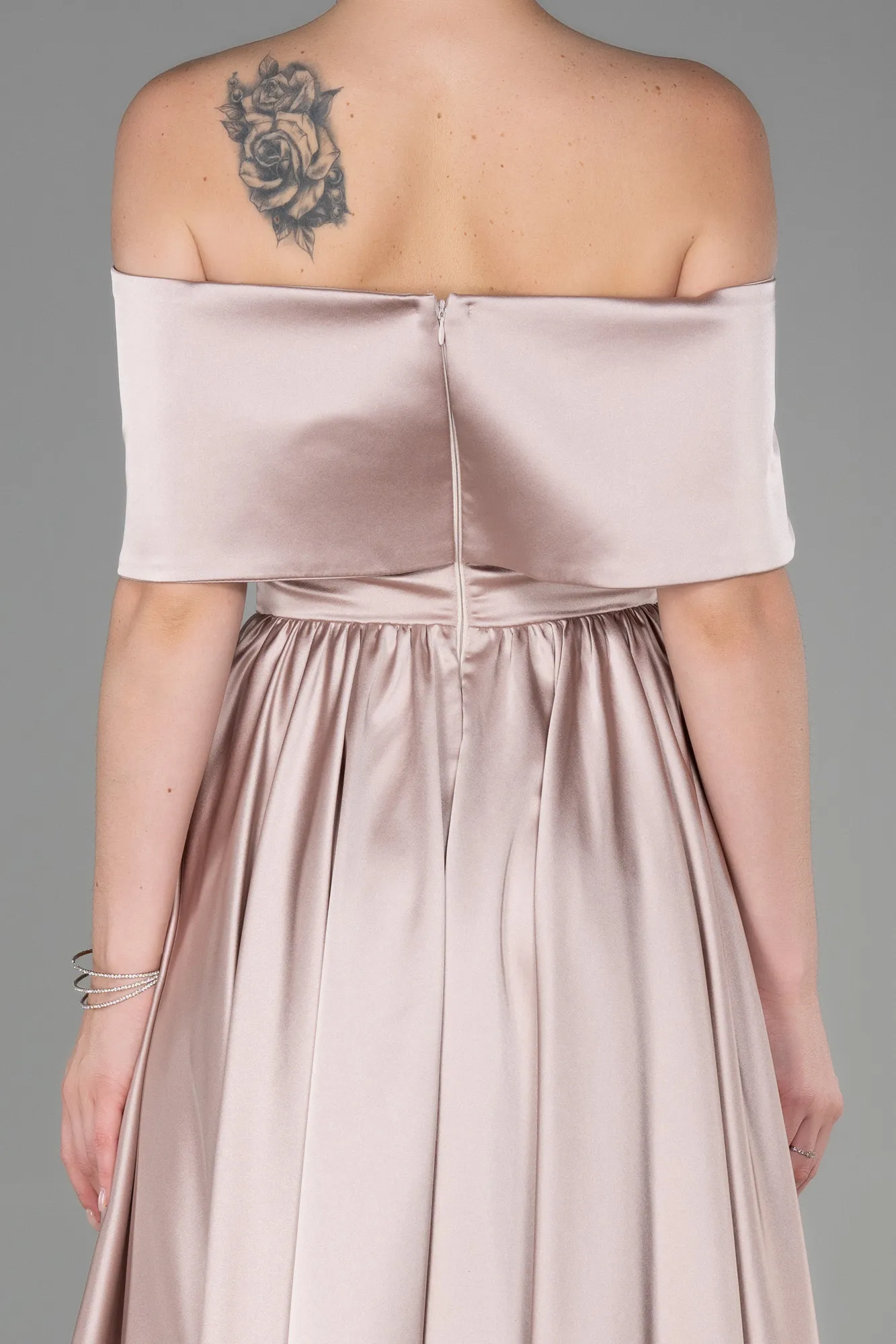 Mink-Midi Satin Night Dress ABK1846