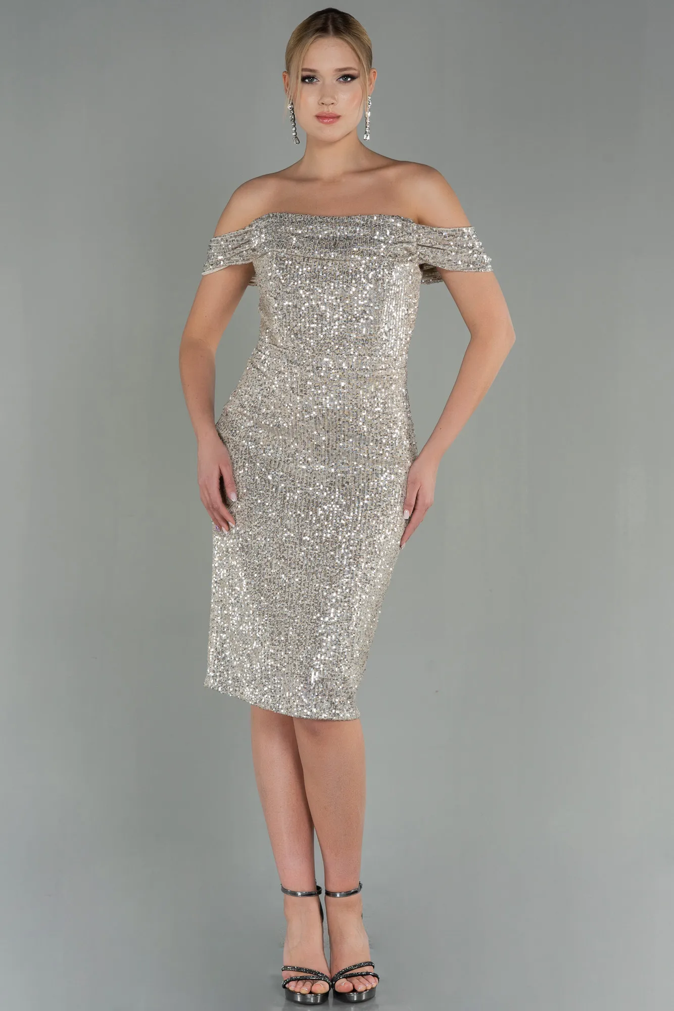 Mink-Short Scaly Invitation Dress ABK1723