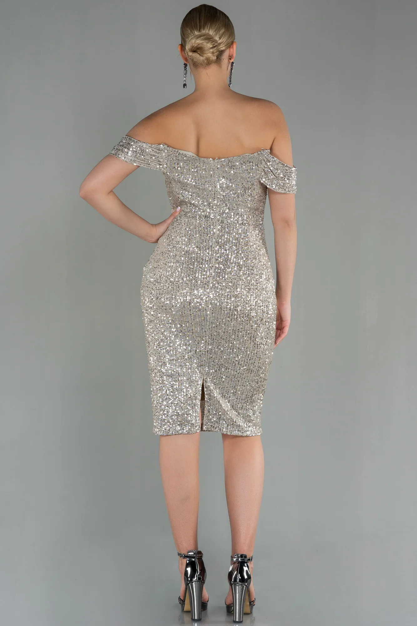 Mink-Short Scaly Invitation Dress ABK1723