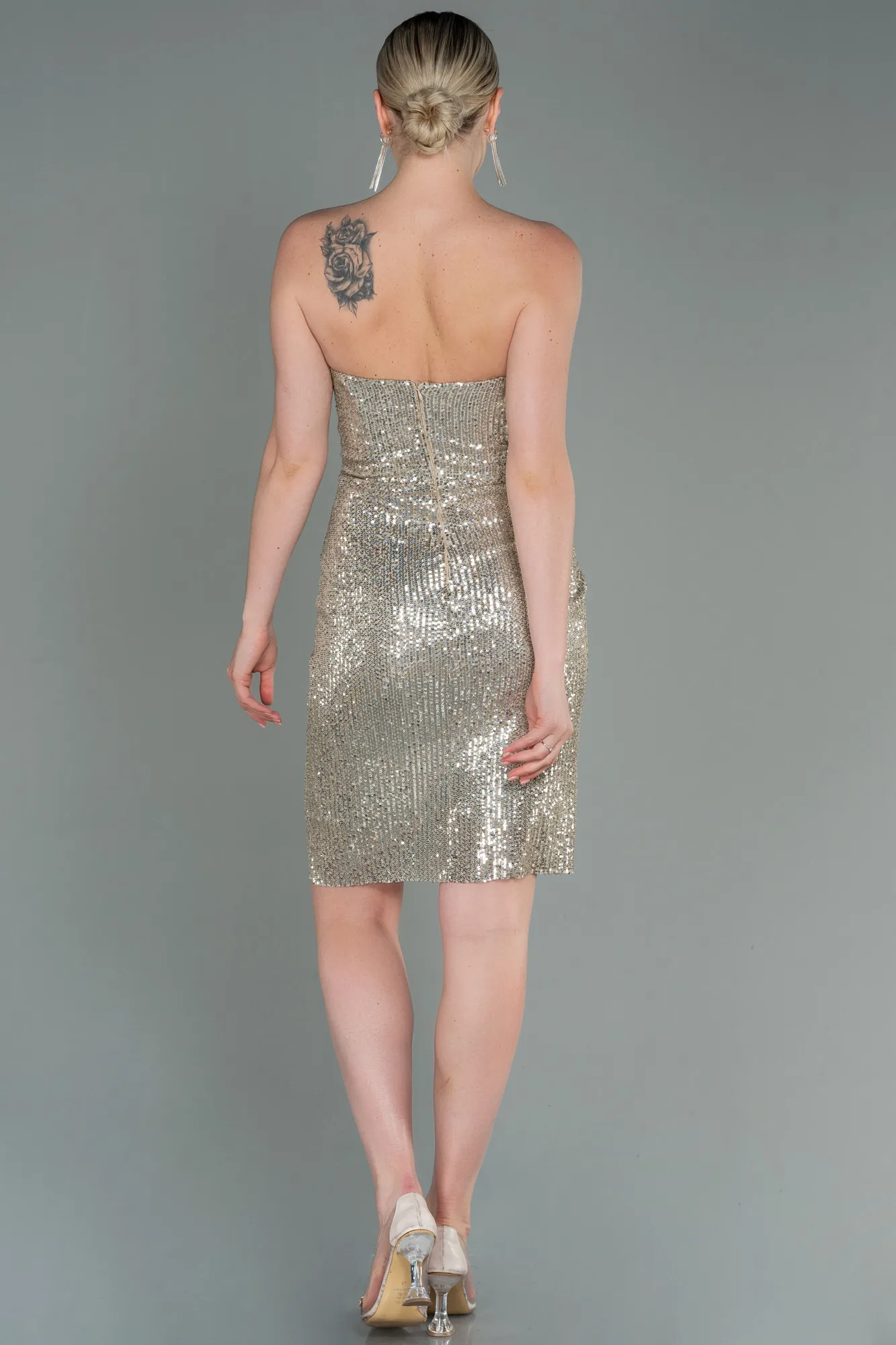 Mink-Short Scaly Invitation Dress ABK1760